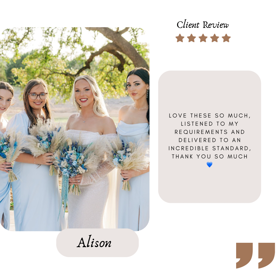 Blue & Grey Wedding Flowers