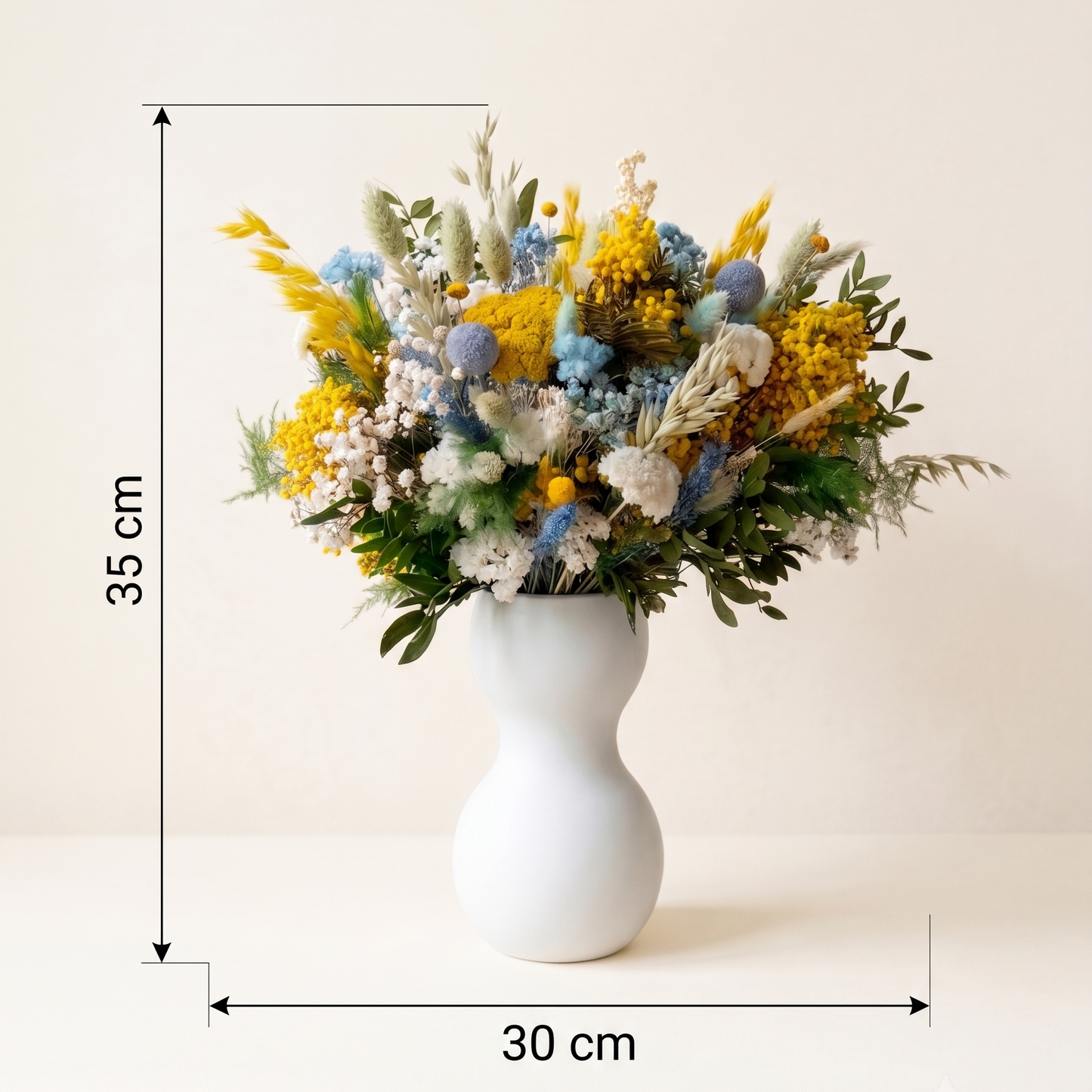 Yellow & Blue Rustic Bouquet