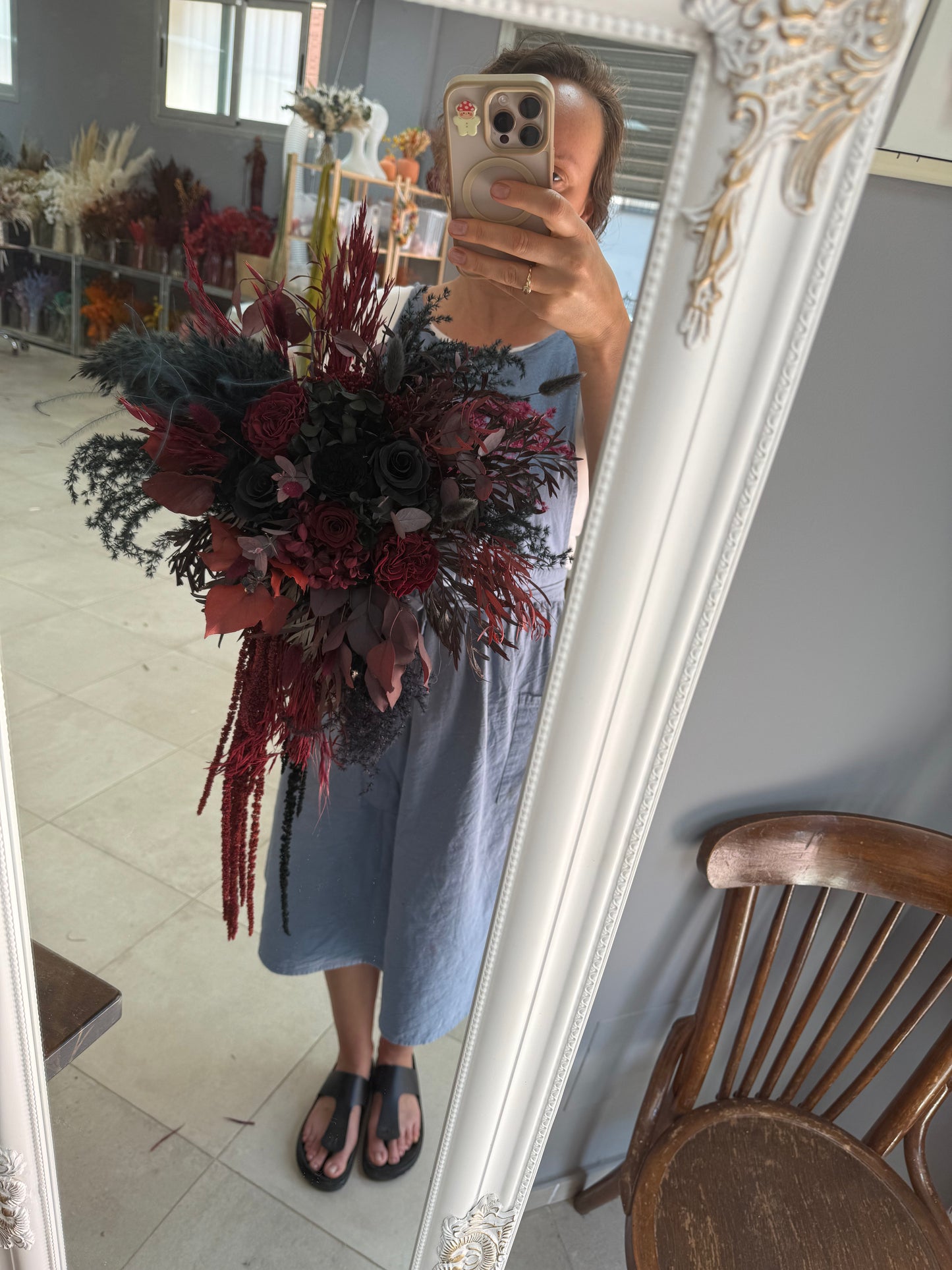 “Burgundy Cascade”