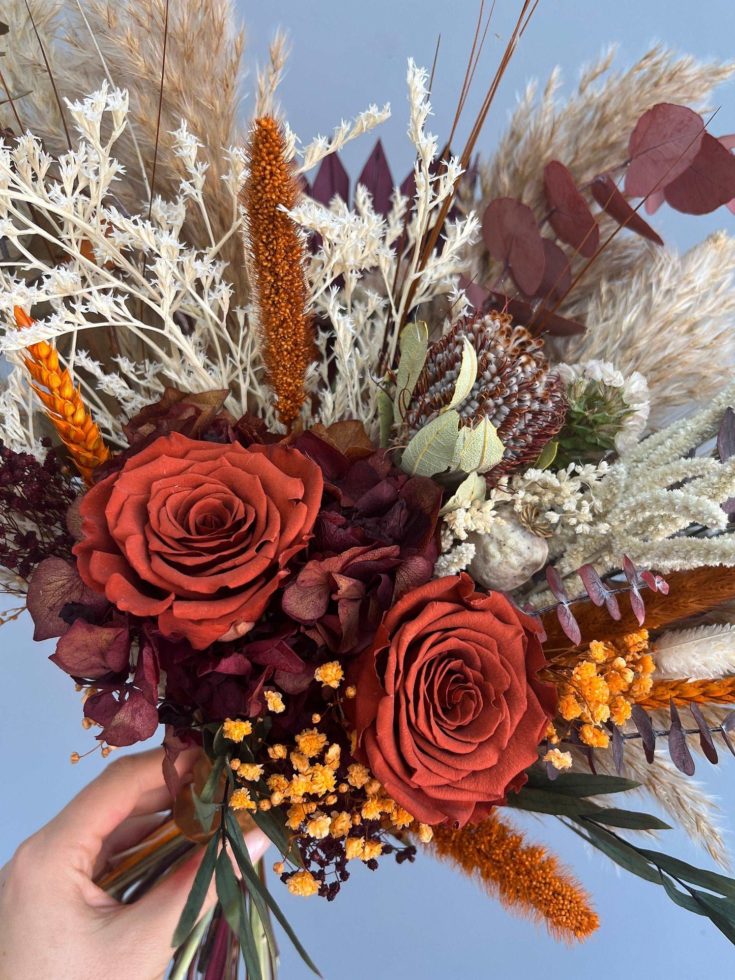 Boho bridal bouquet| Boho wedding bouquet| Wedding flowers| Terracotta wedding decor| Fall Flowers| Burgundy Bridal| Bridesmaid bouquet