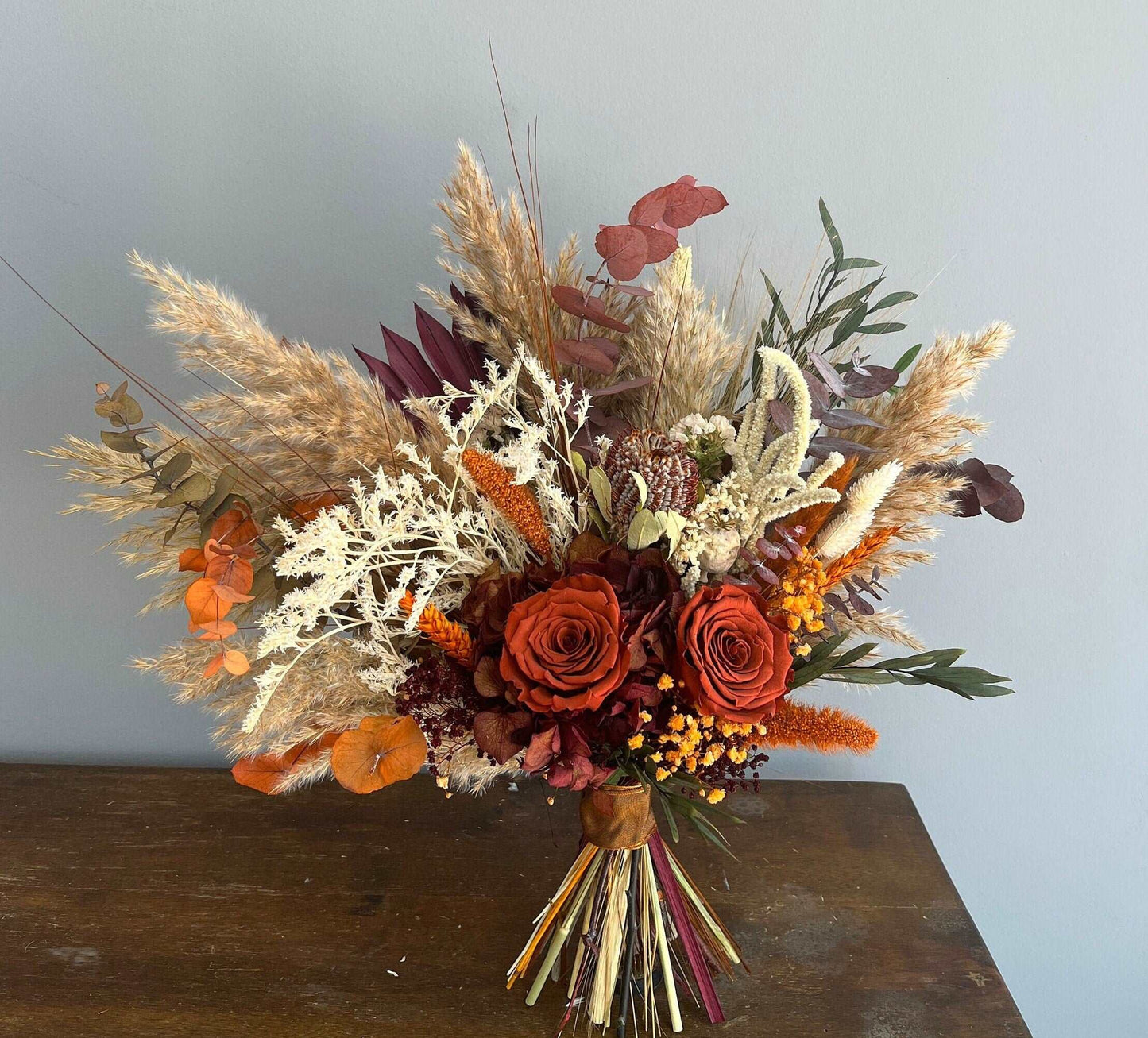 Boho bridal bouquet| Boho wedding bouquet| Wedding flowers| Terracotta wedding decor| Fall Flowers| Burgundy Bridal| Bridesmaid bouquet