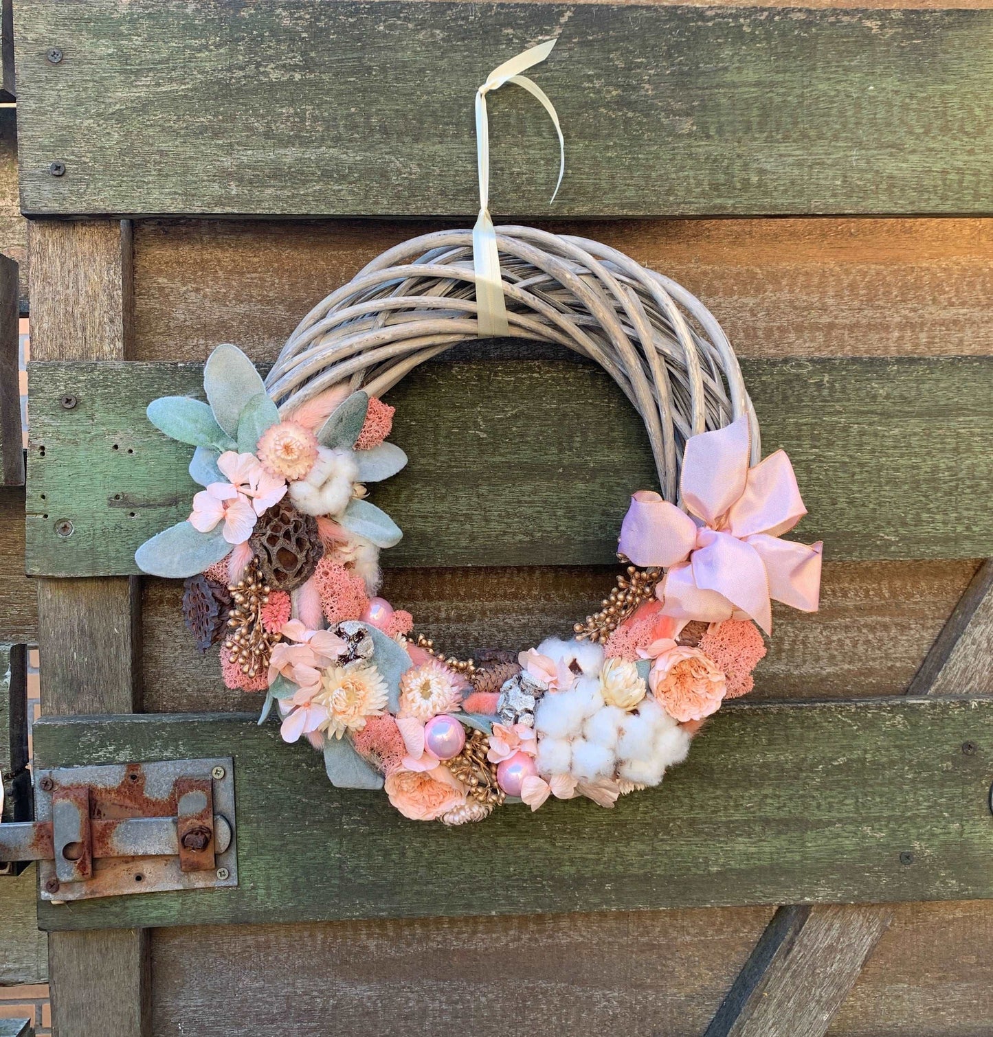 Blush Xmas Wreath, Christmas wreath, Winter wall decor, Christmas decor, Rustic Christmas Wreath, Winter wreath, Xmas decor