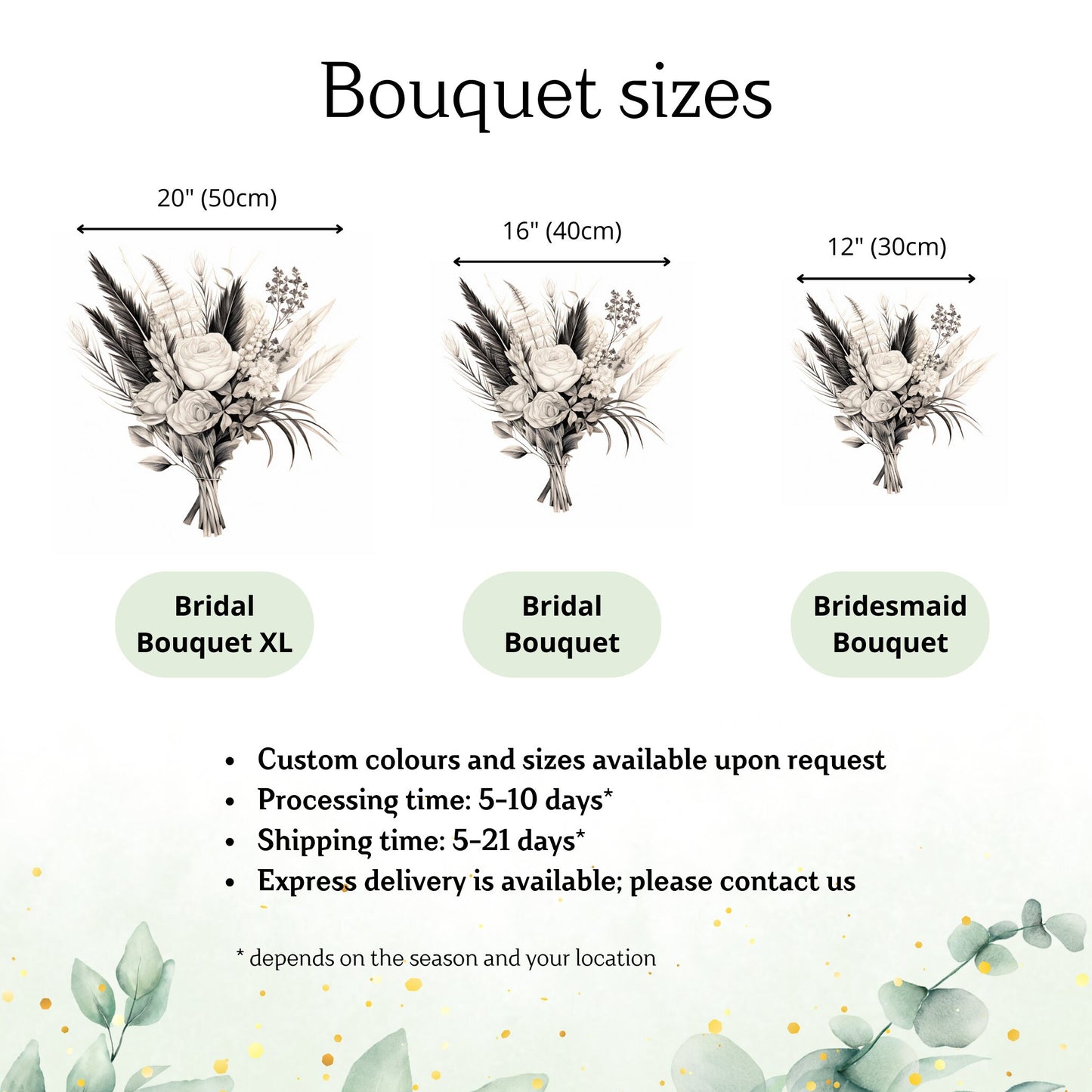 Bouquet White Wedding Eucalyptus Bouquet Boho Wedding Bouquet White Wedding Theme Green White Dried Flower Bouquet for Bridesmaids Bouquet
