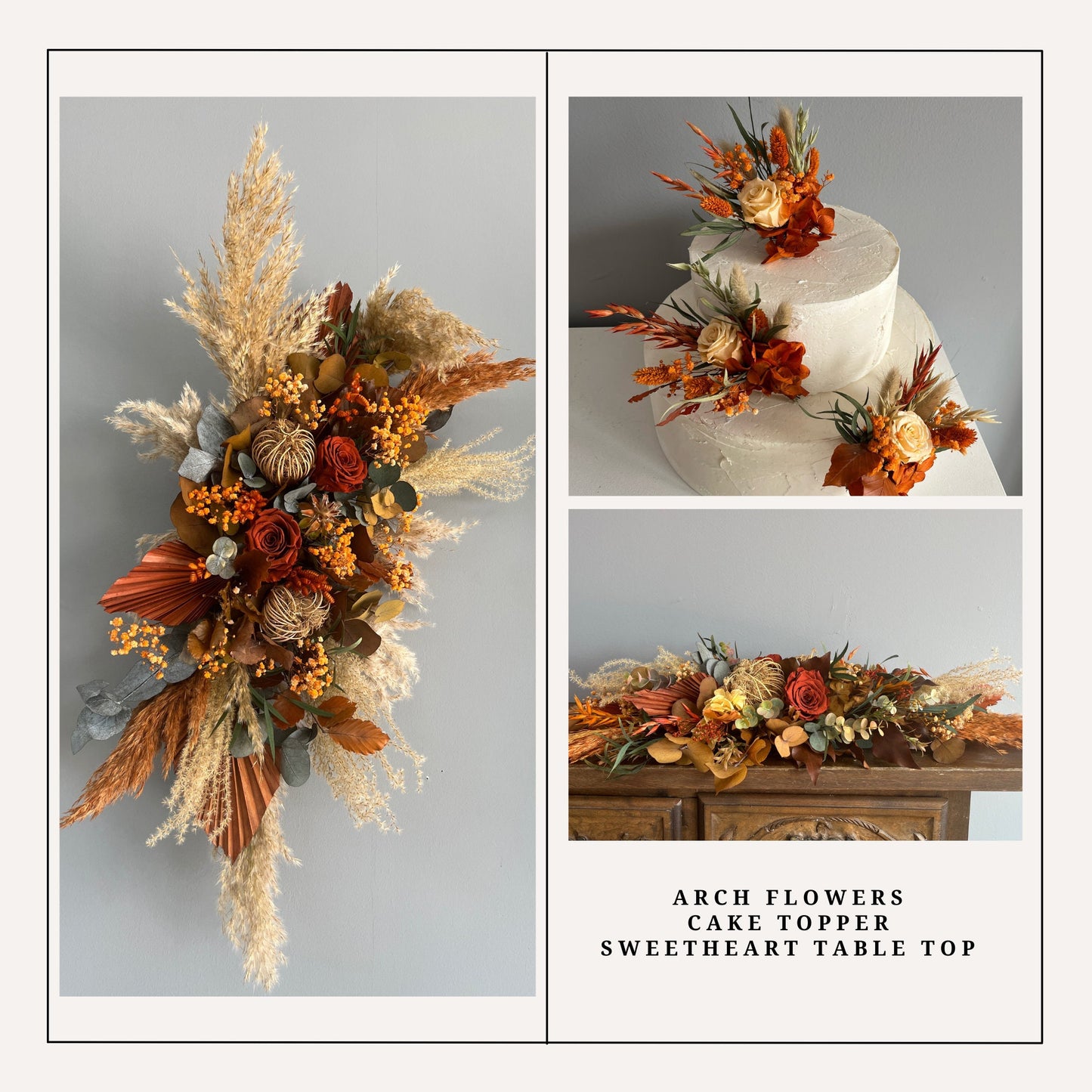 Bouquet Boho Bridal Burnt Orange Bouquet Dried Flowers Bouquet Rustic Wedding Flowers Fall Themed Bouquet Terracotta Wedding Flowers Fall