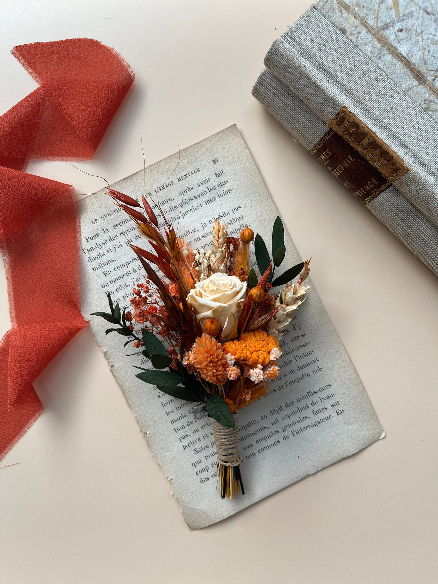 Bouquet Boho Bridal Burnt Orange Bouquet Dried Flowers Bouquet Rustic Wedding Flowers Fall Themed Bouquet Terracotta Wedding Flowers Fall