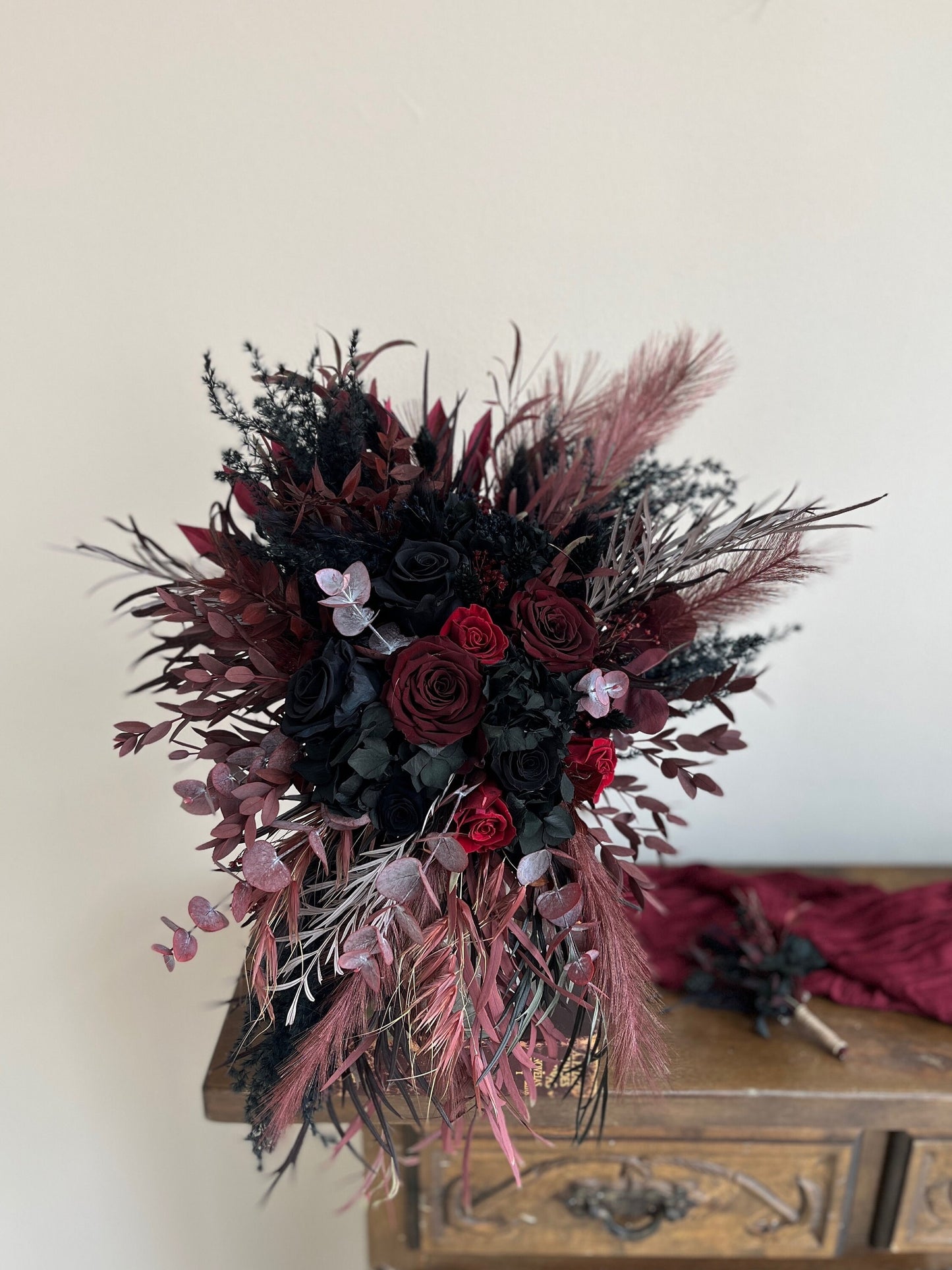 “Burgundy Cascade”