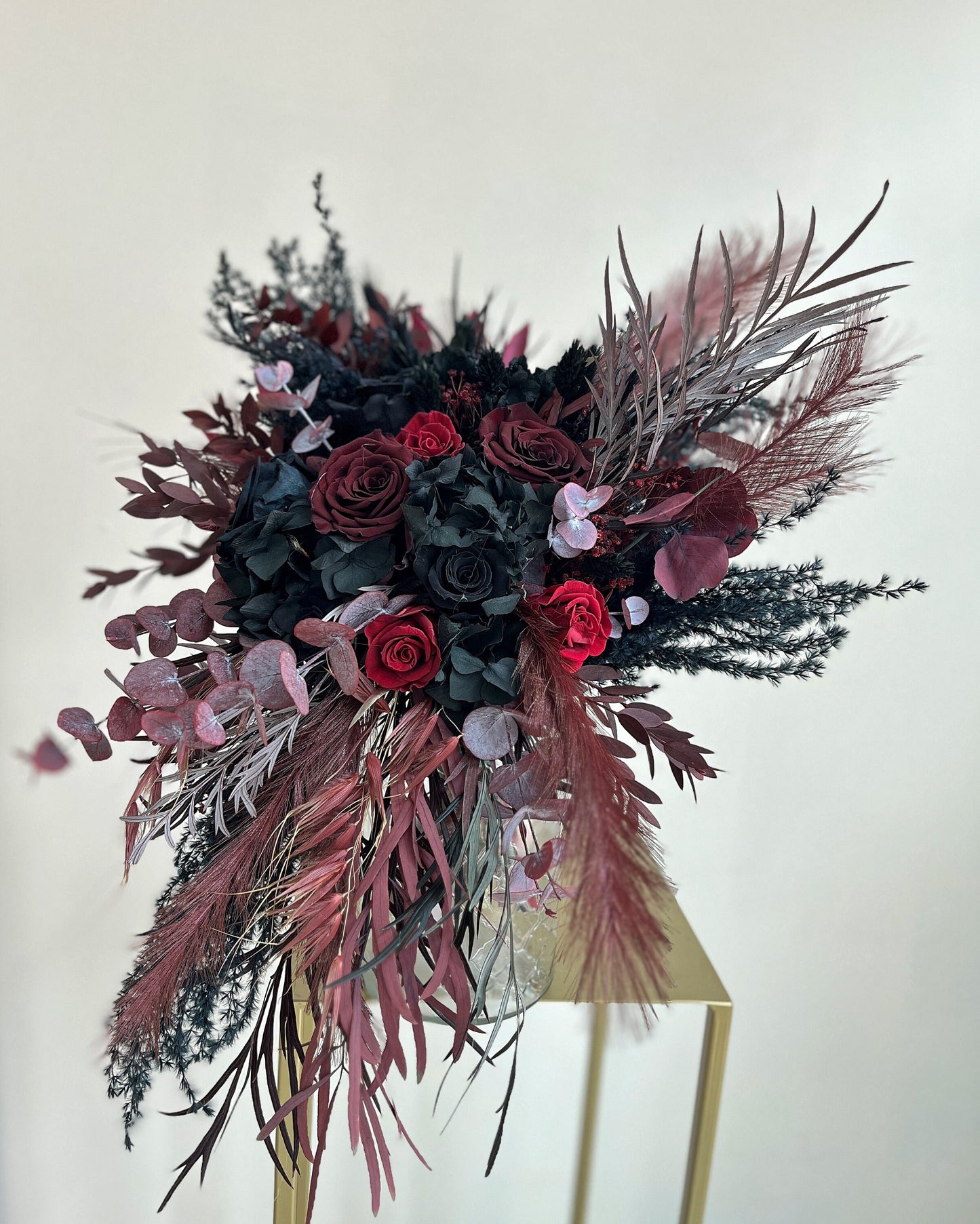 “Burgundy Cascade”
