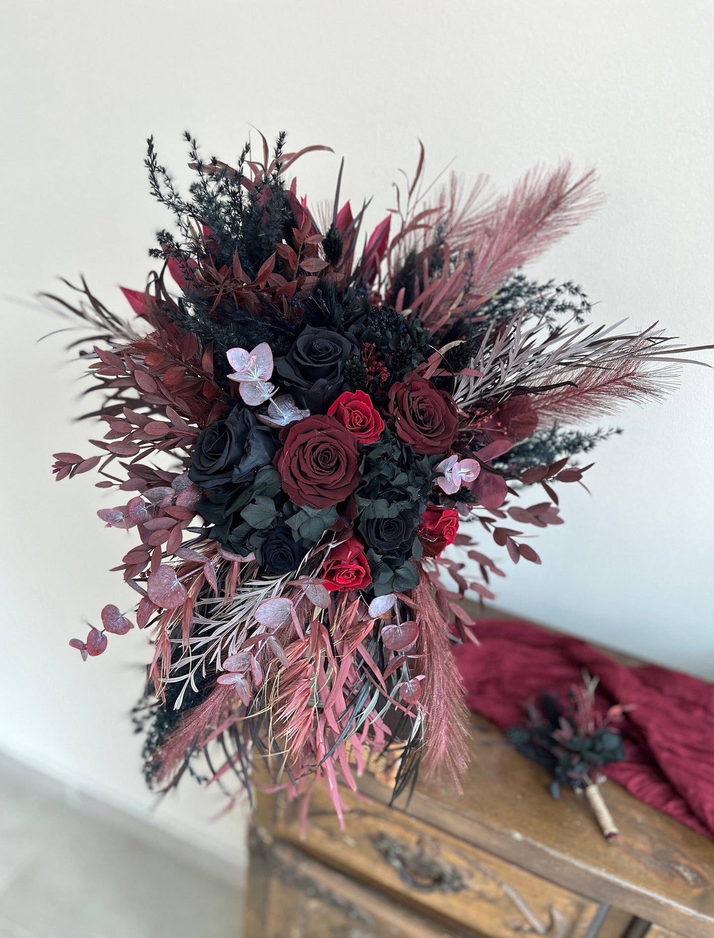 “Burgundy Cascade”