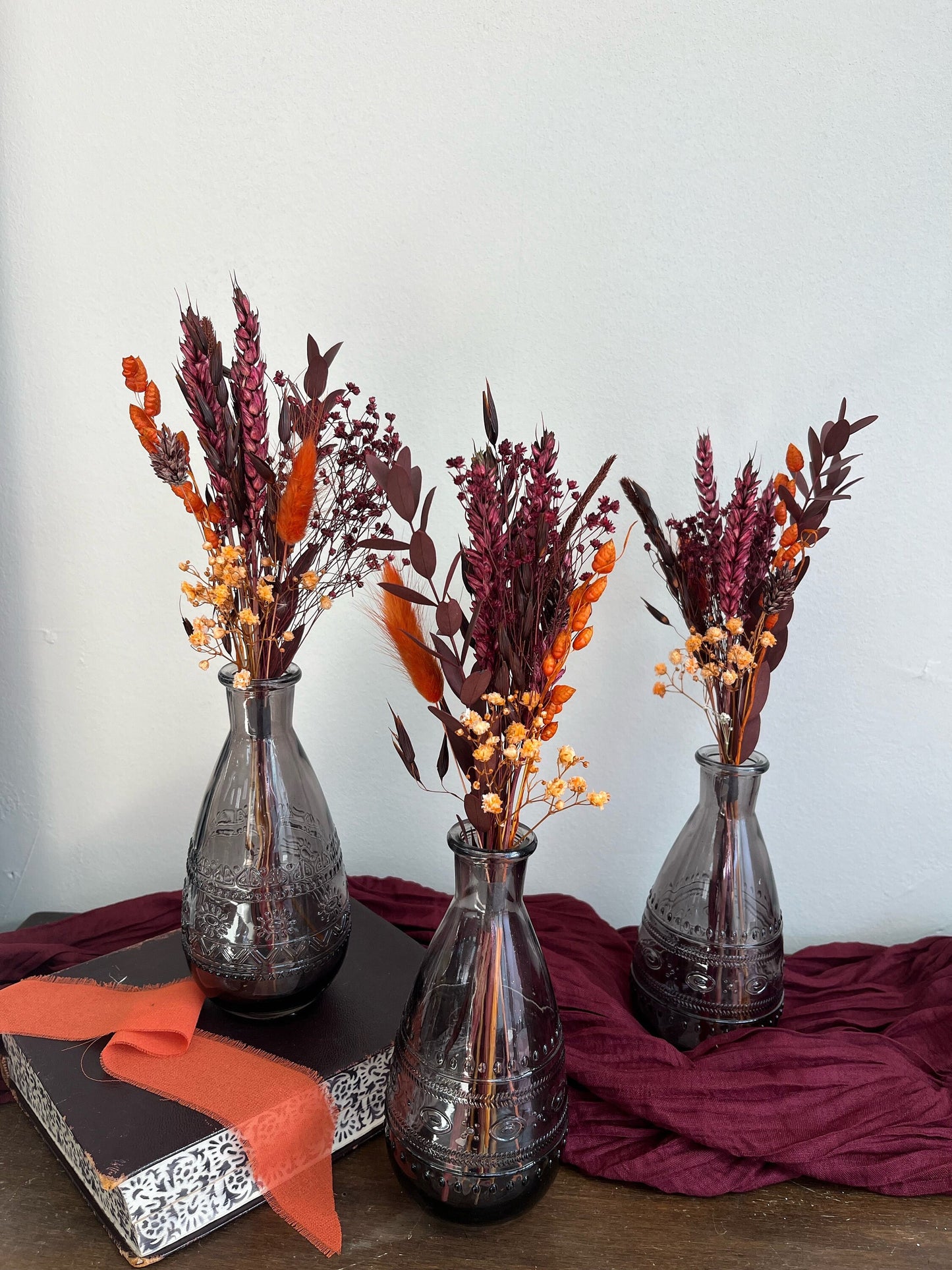 Burgundy Rust Bridal Bouquet Fall Wedding Themed Flowers for Wedding Rust Bouquet Terracotta Wedding Bouquet Dried Flowers Bouquet Boho