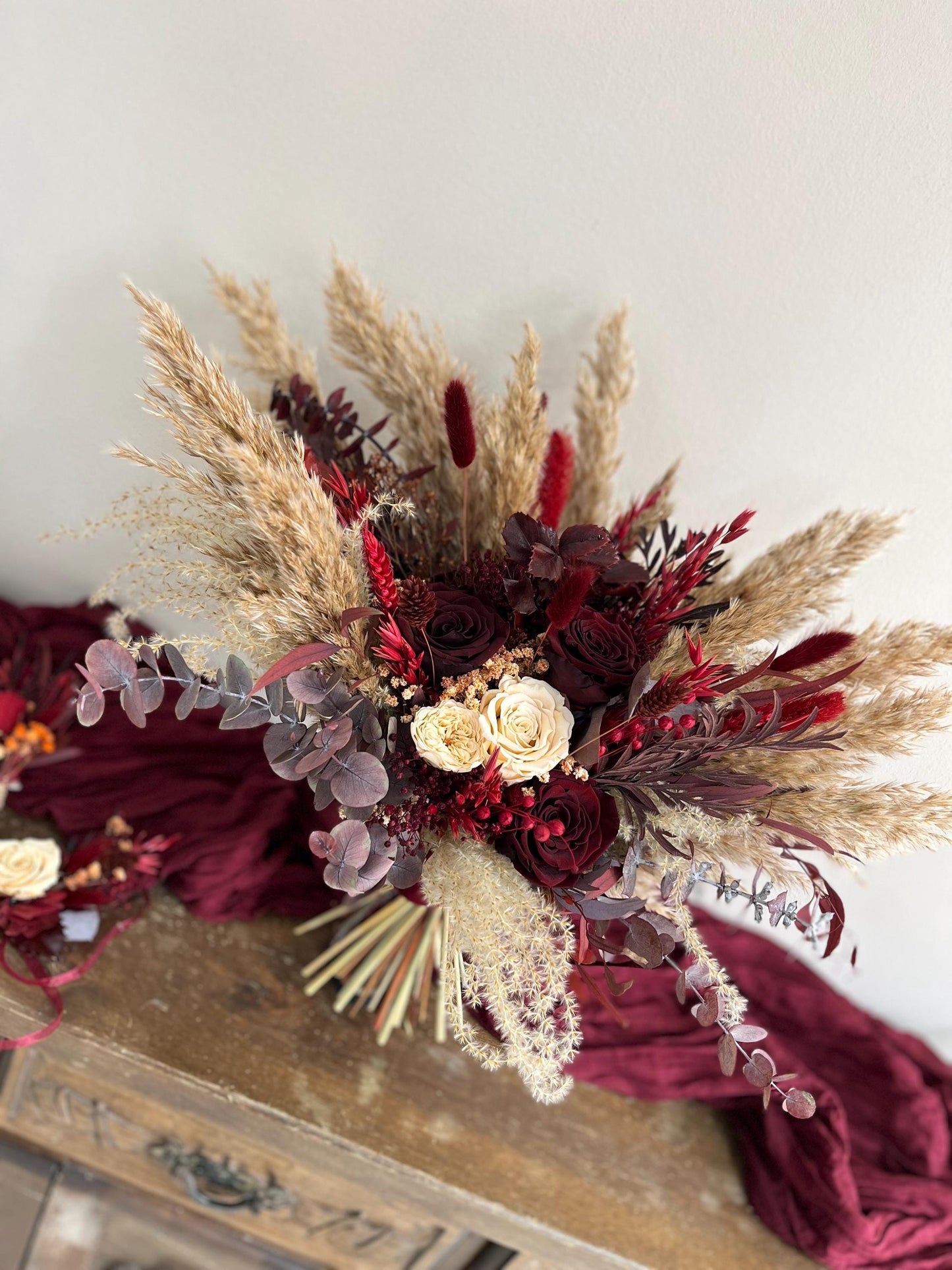 Burgundy Bridal Bouquet