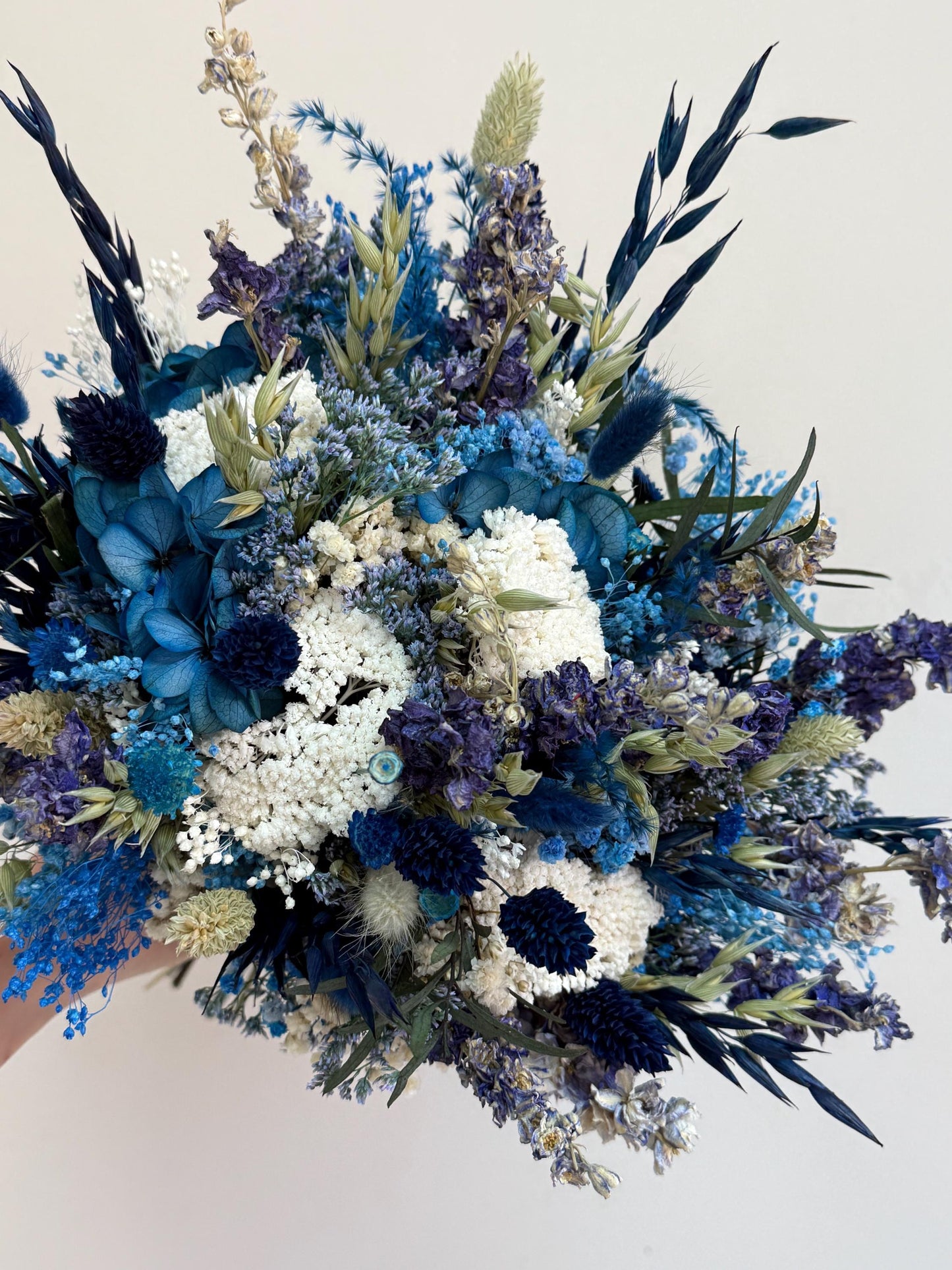 Wedding Bouquet Navy Blue Bridal Bouquet Blue Wedding Bouquet Navy Blue Dried Flower Bouquet Dusty Blue Dried Flower Wedding Rustic Boho