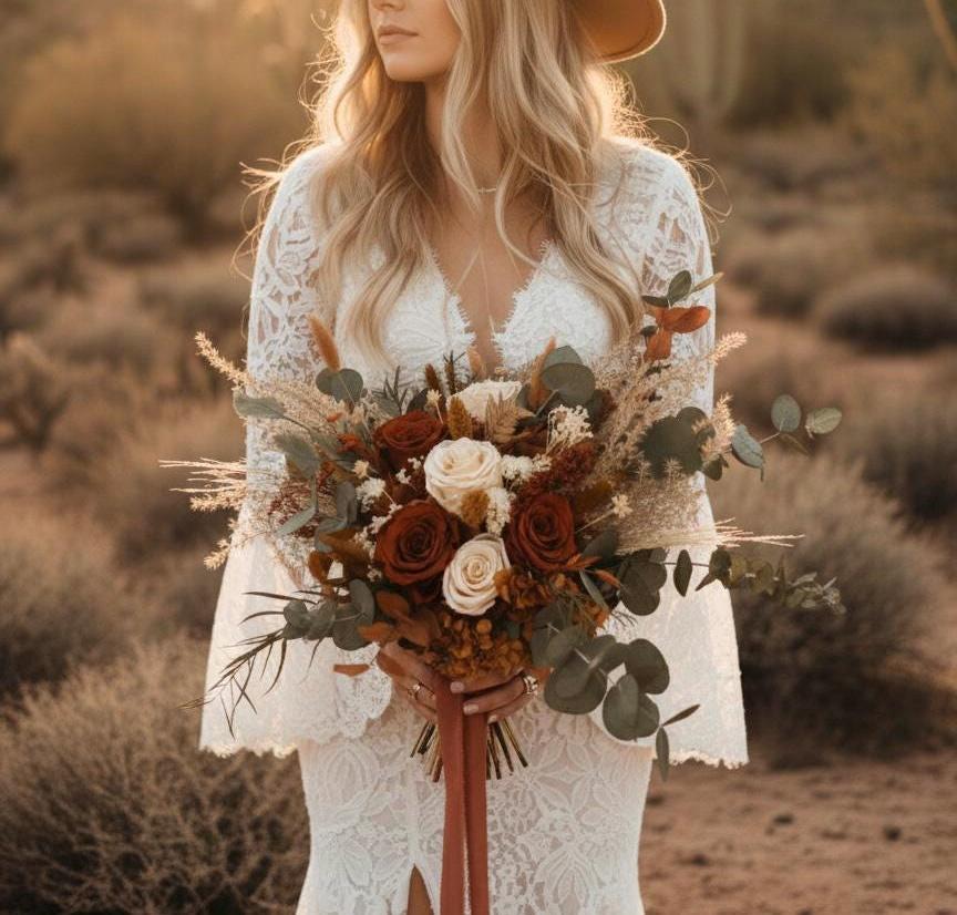Terracotta & Ivory Wedding Flowers
