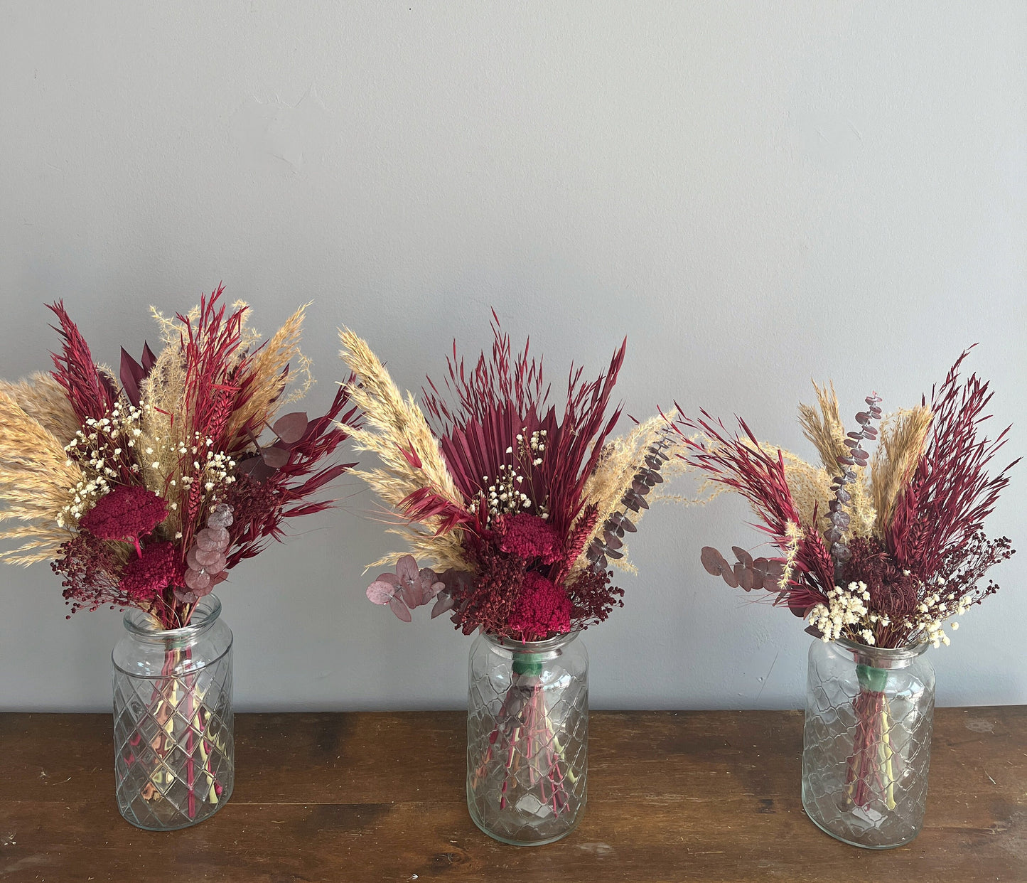 Burgundy Dried Bouquet, Rustic dried Bouquet, Boho Interior Bouquet, Boho Home Decor, Vase arrangement , Forever flowers, Bridesmaid Bouquet