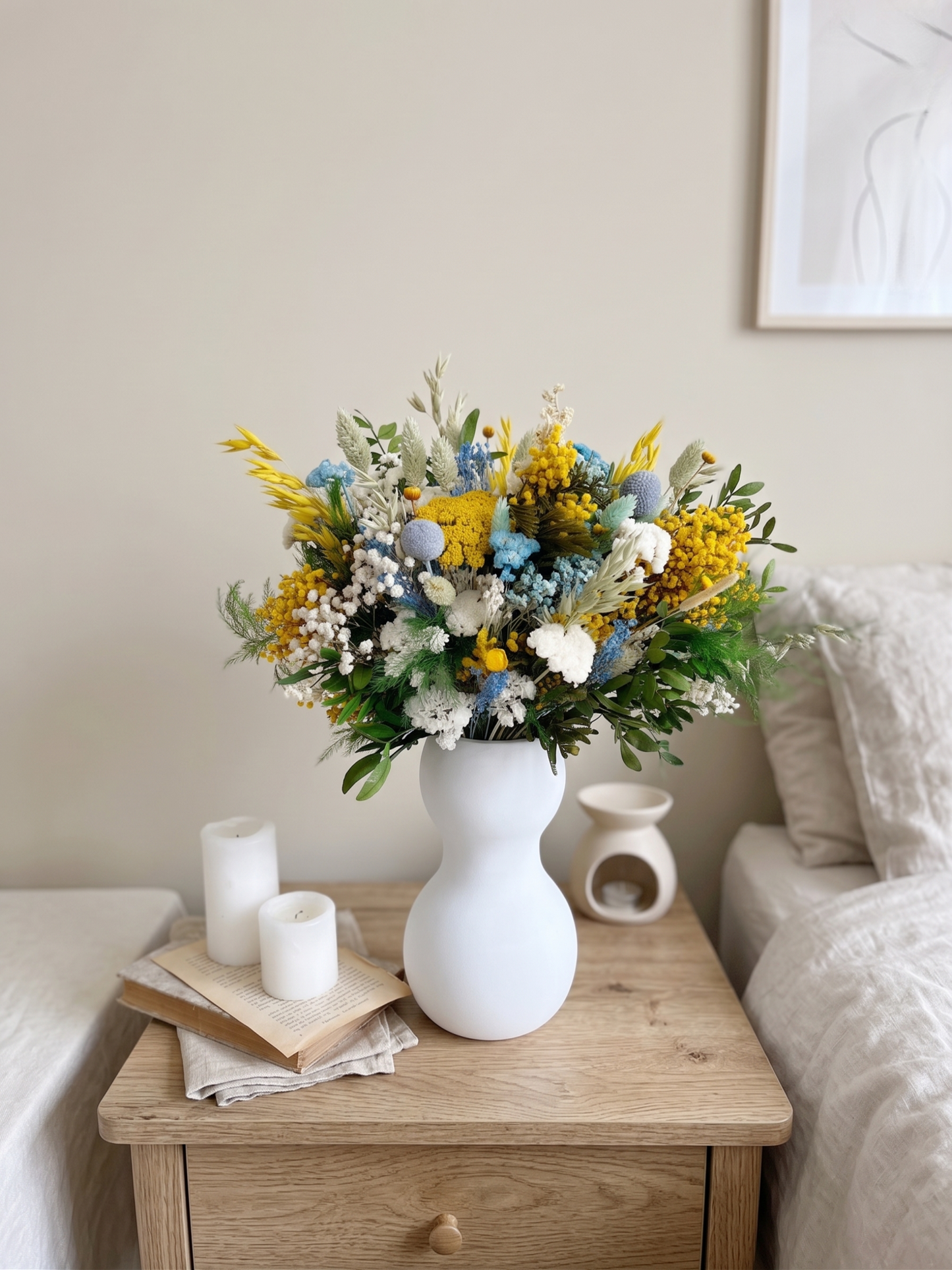 Yellow & Blue Rustic Bouquet