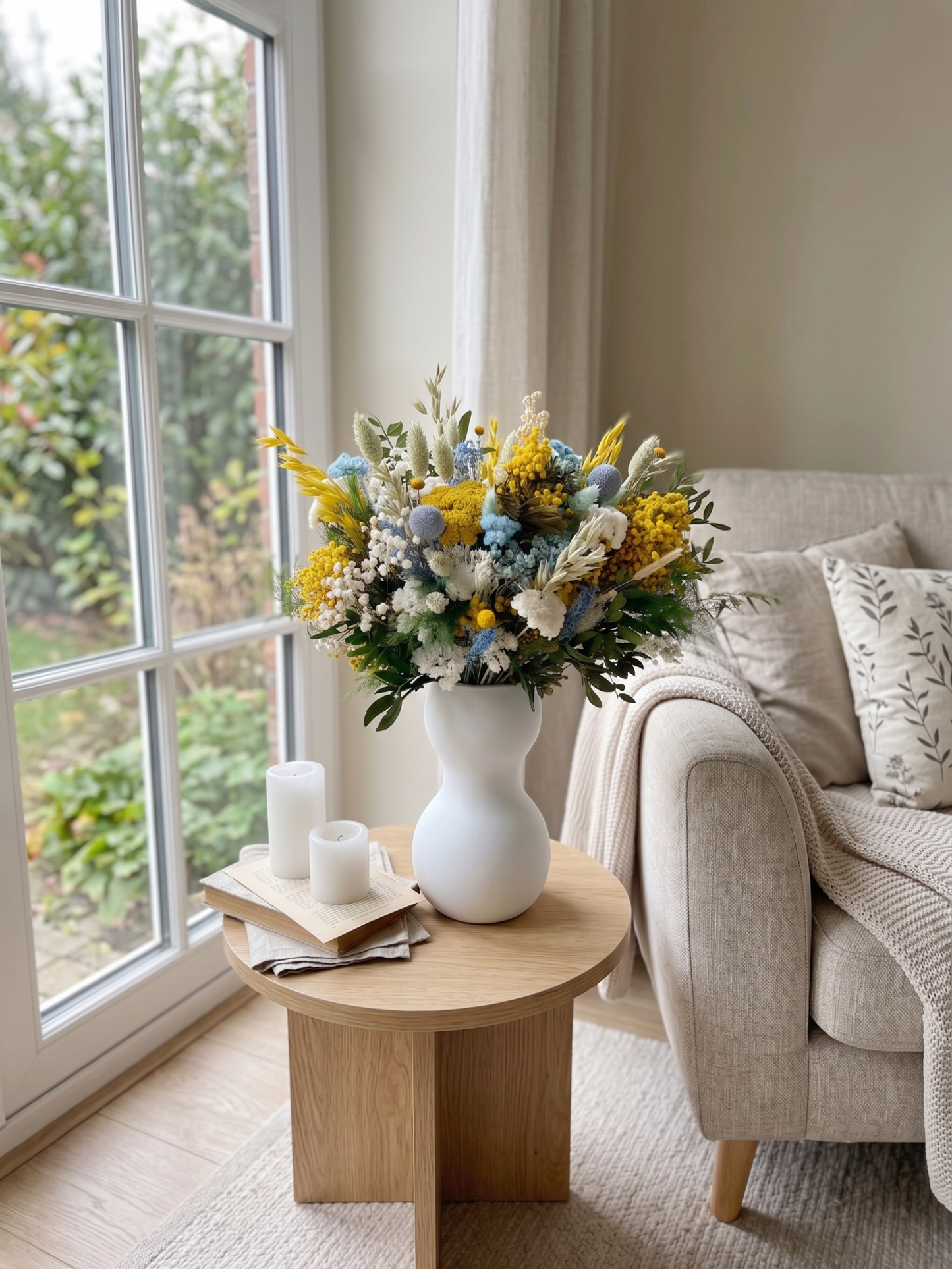Yellow & Blue Rustic Bouquet