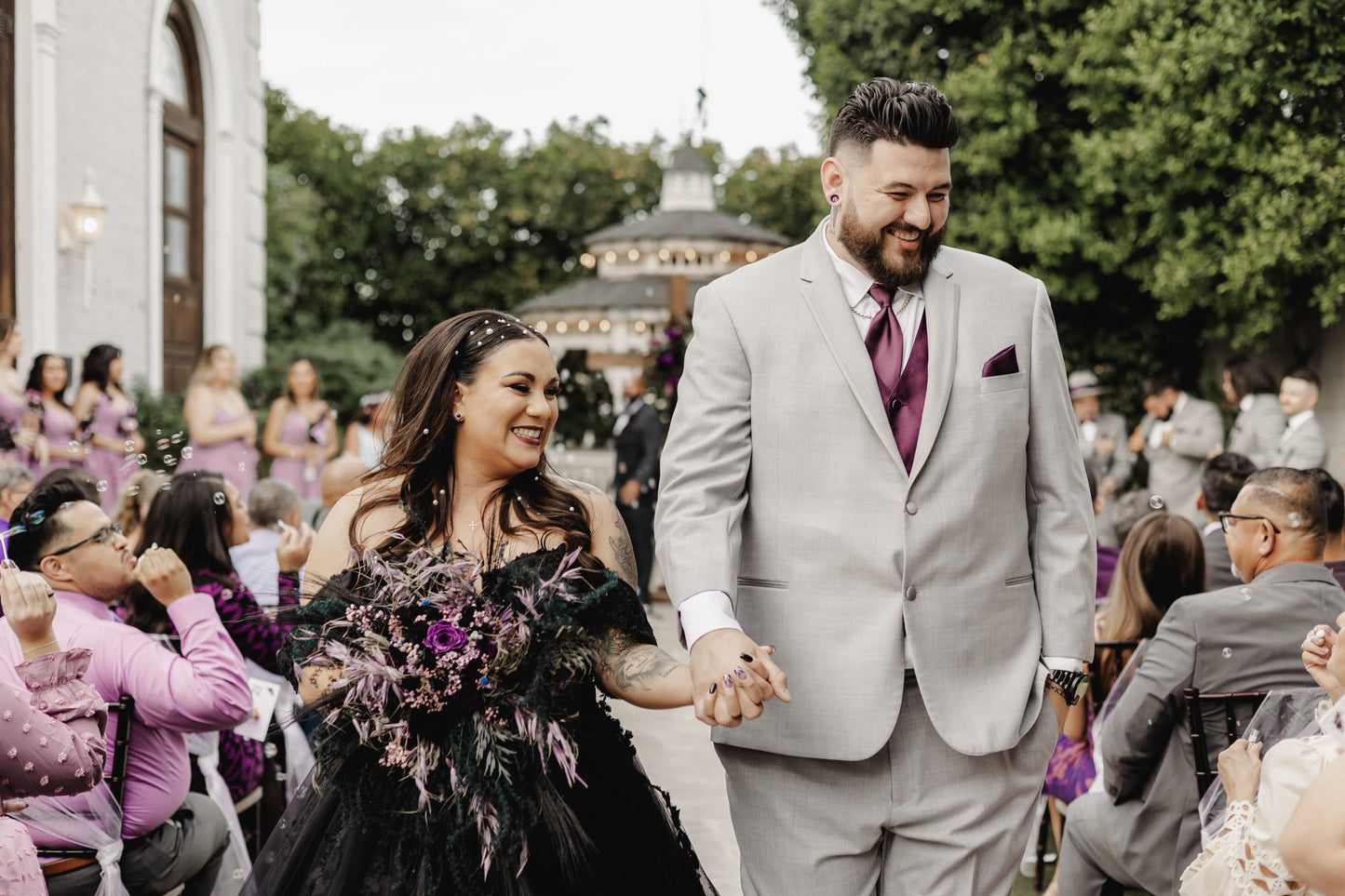 Purple Black Wedding Flowers