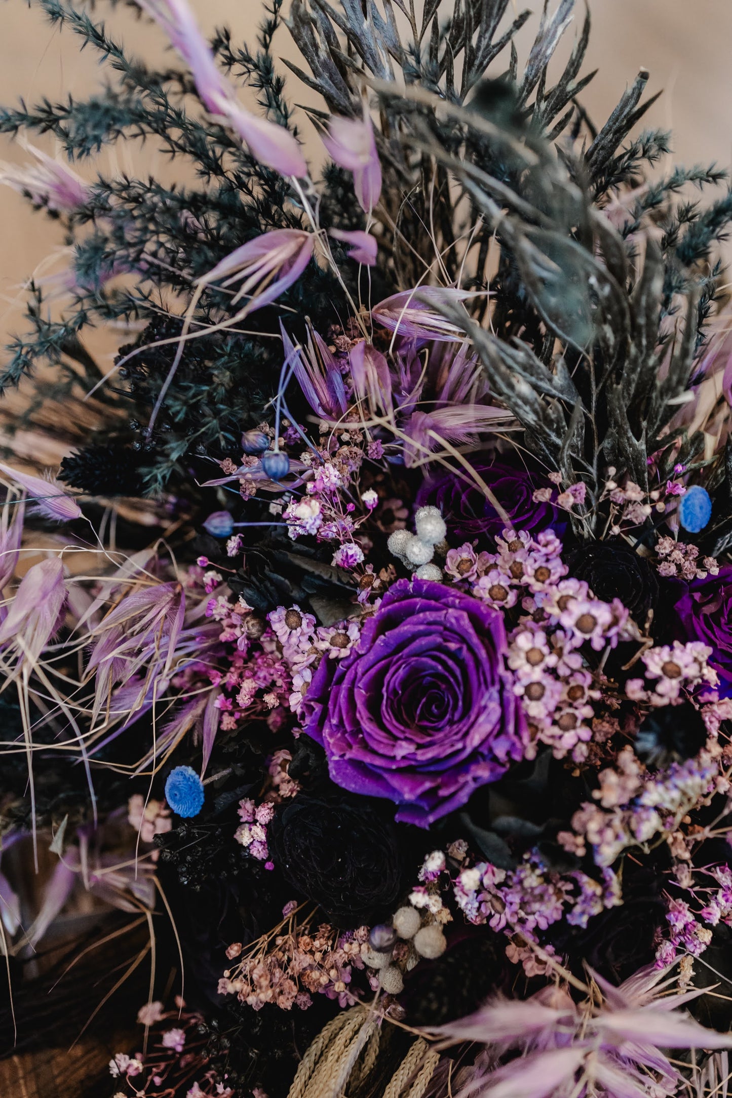 Purple Black Wedding Flowers