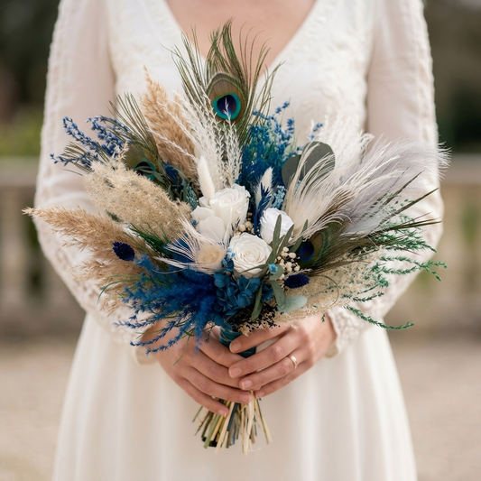 Peacock Feather Wedding Flowers