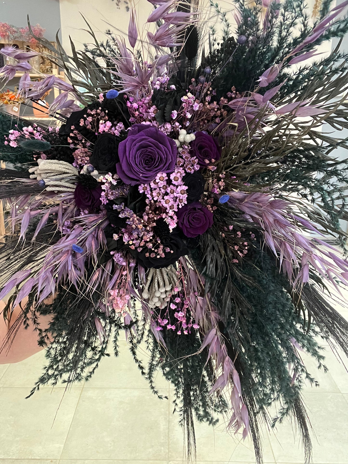 Purple Black Wedding Flowers