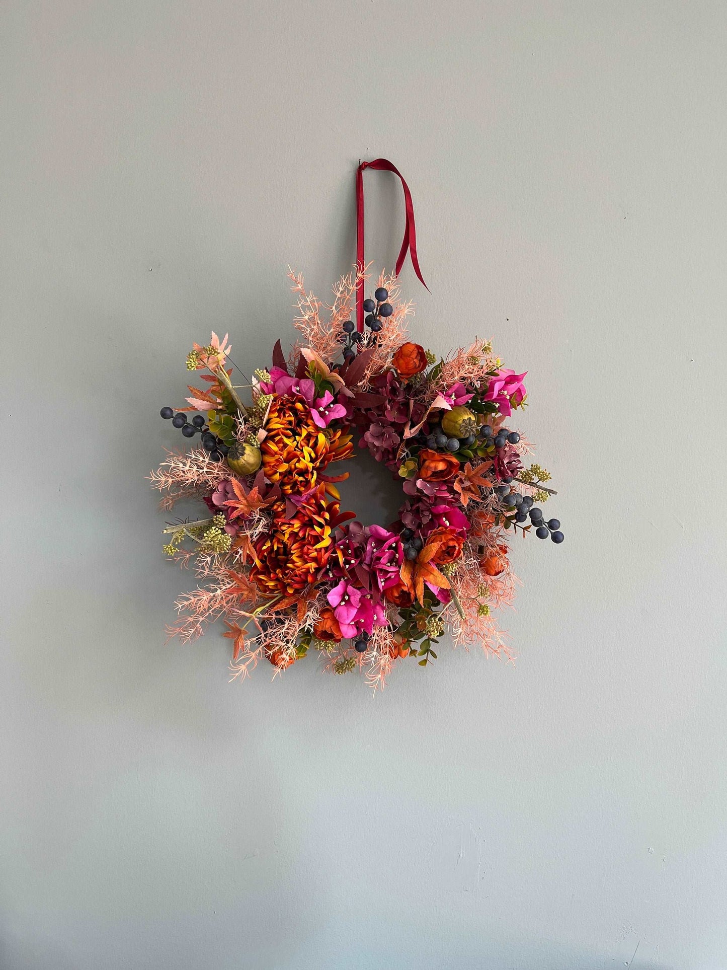 Fall wreath, Autumn Artificial wreath, Rustic decor, Door wreath ,Rustic Wreath, Front door wreath ,Silk flower wreath, Farmhouse wreath