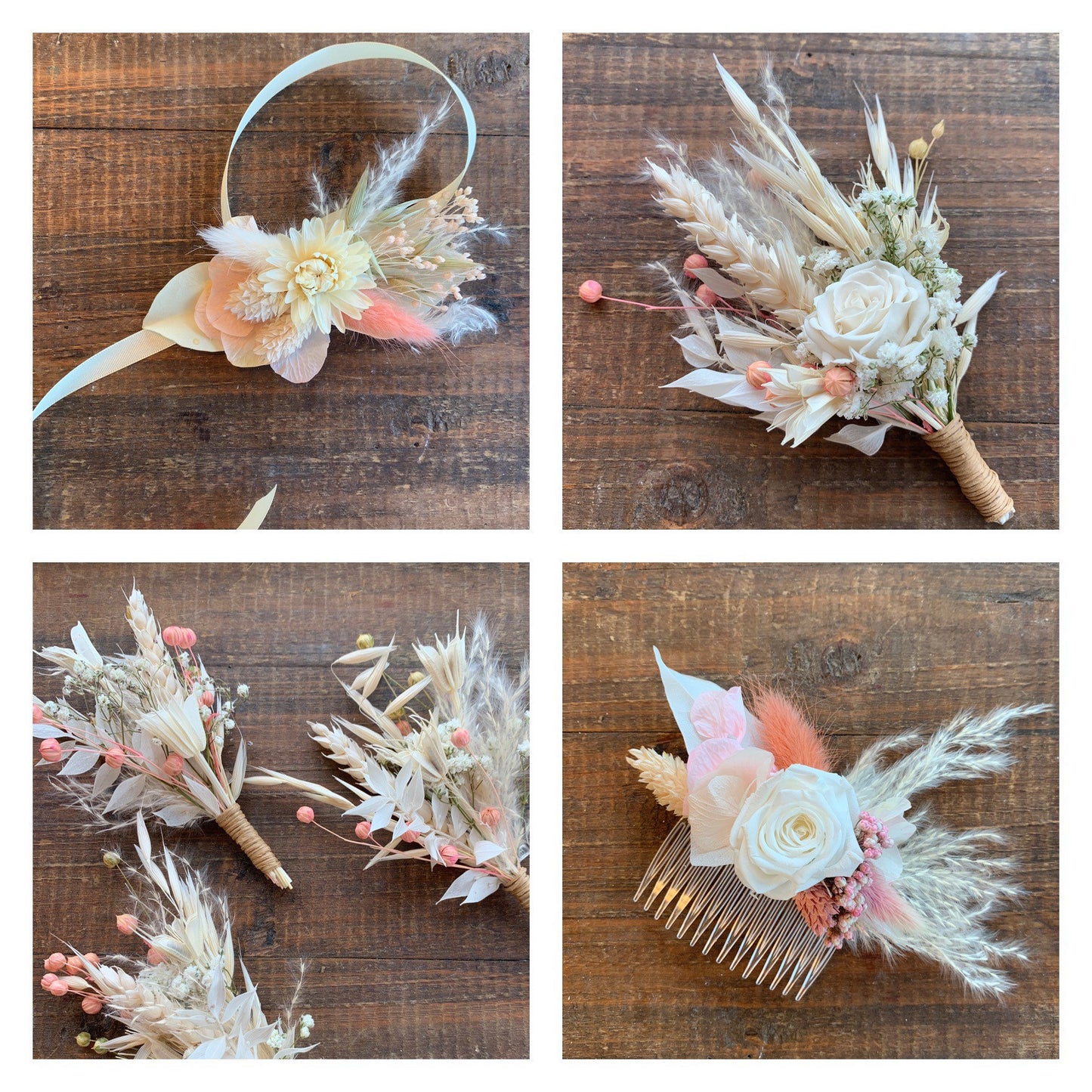 Soft Pink Boho Wedding Bouquet