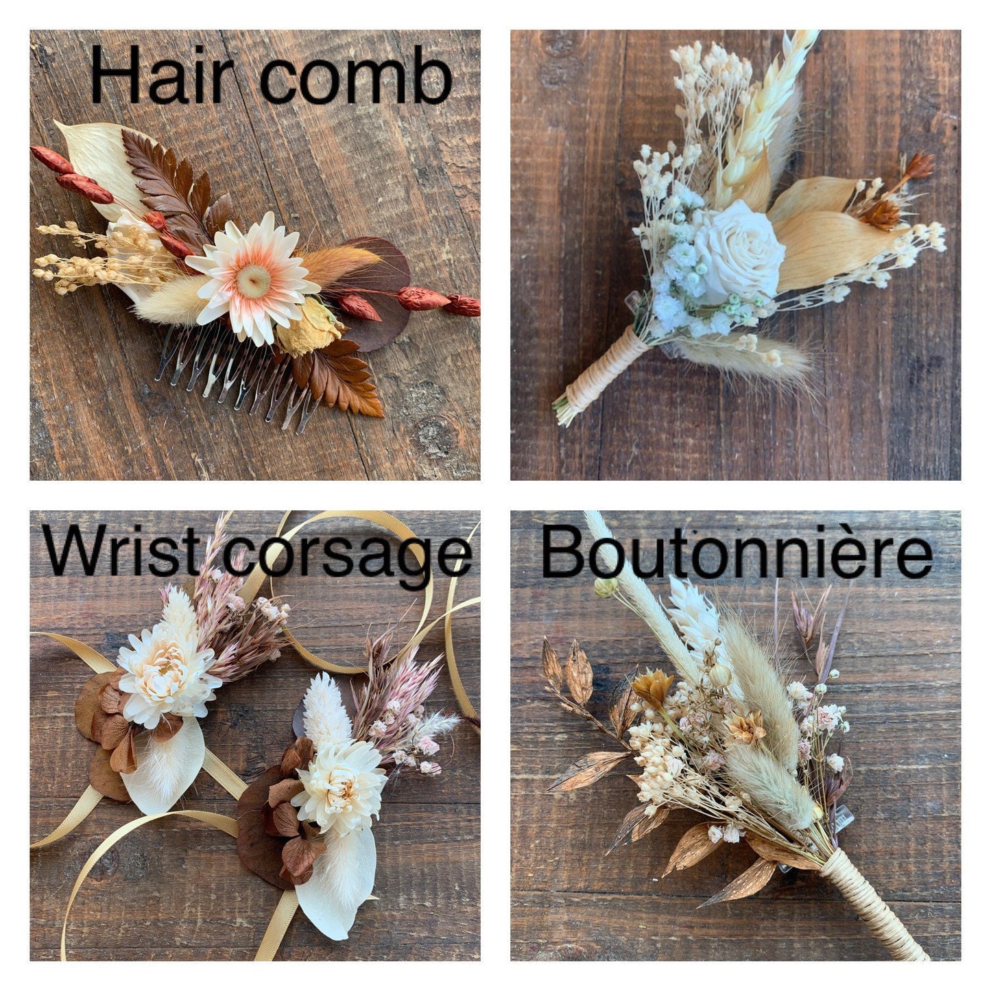 Beige & Maroon Bouquet