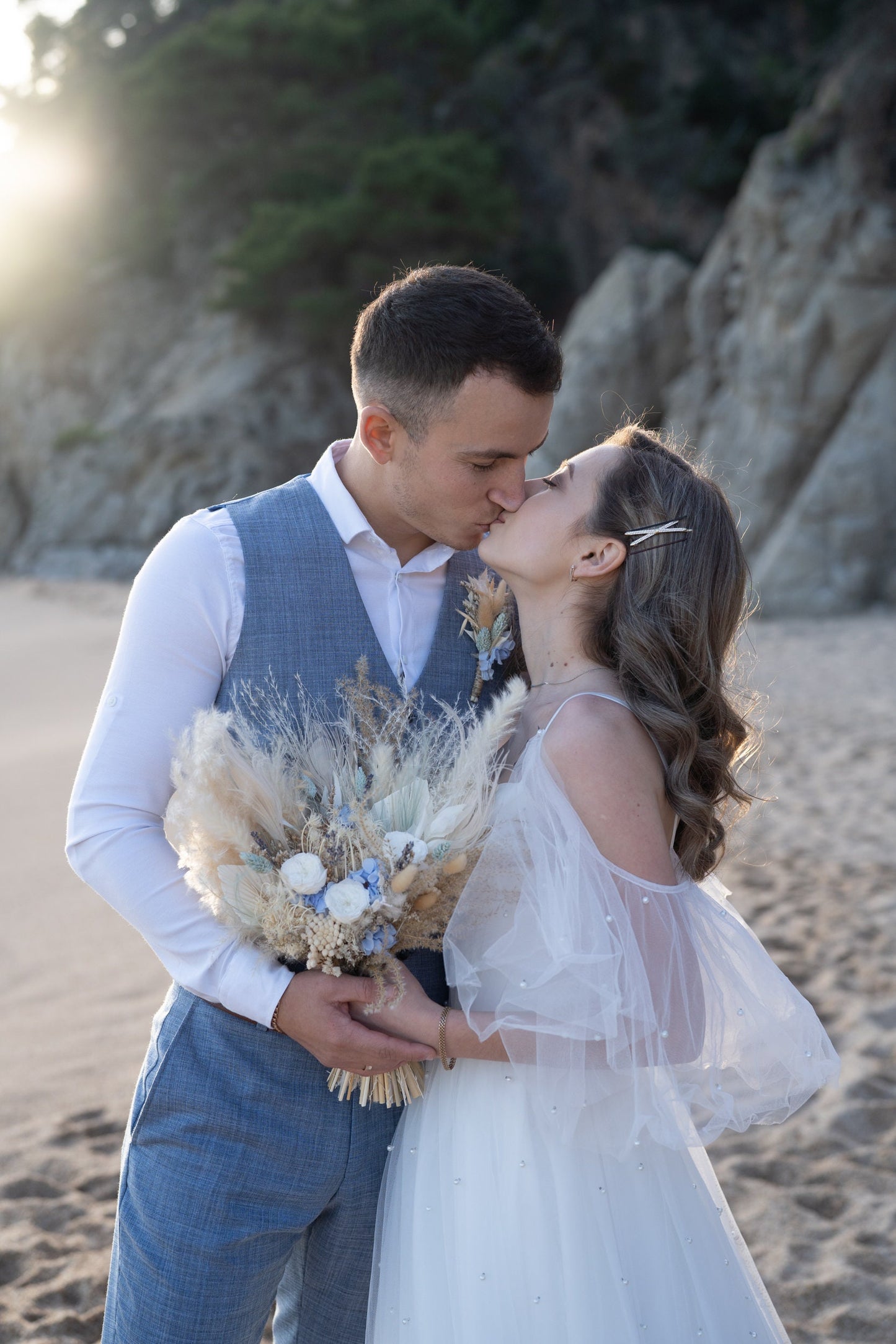 Ice Blue Wedding Flowers