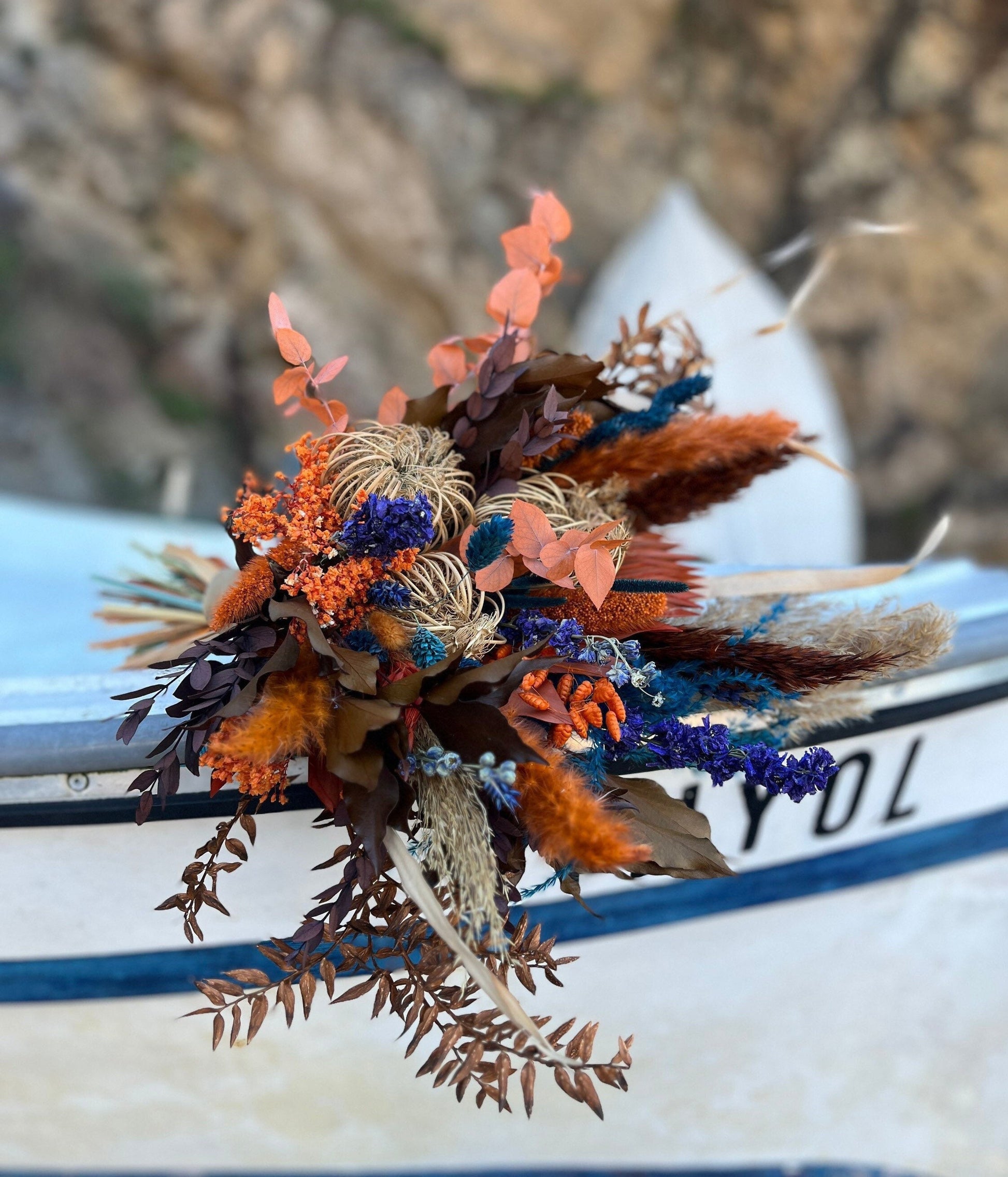 Rust & Navy Blue Bouquet