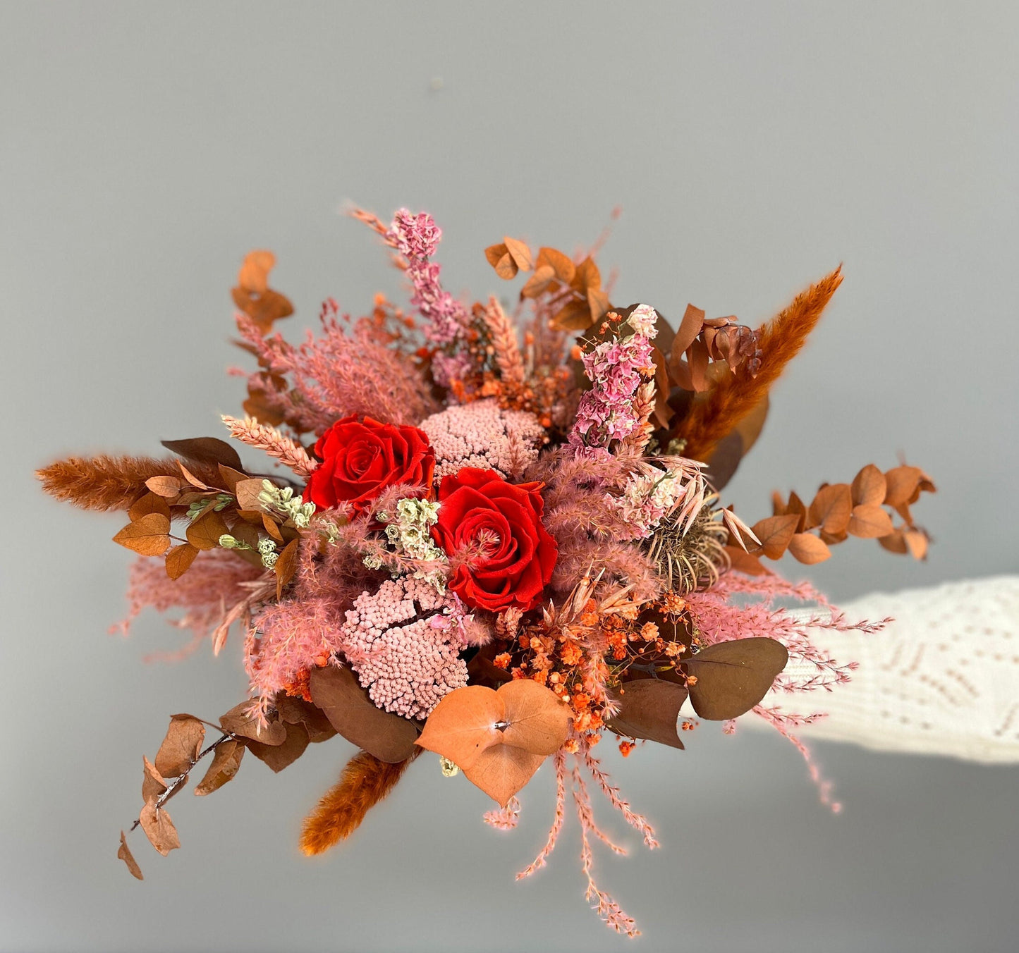 Terracotta & Pink Wedding Flowers