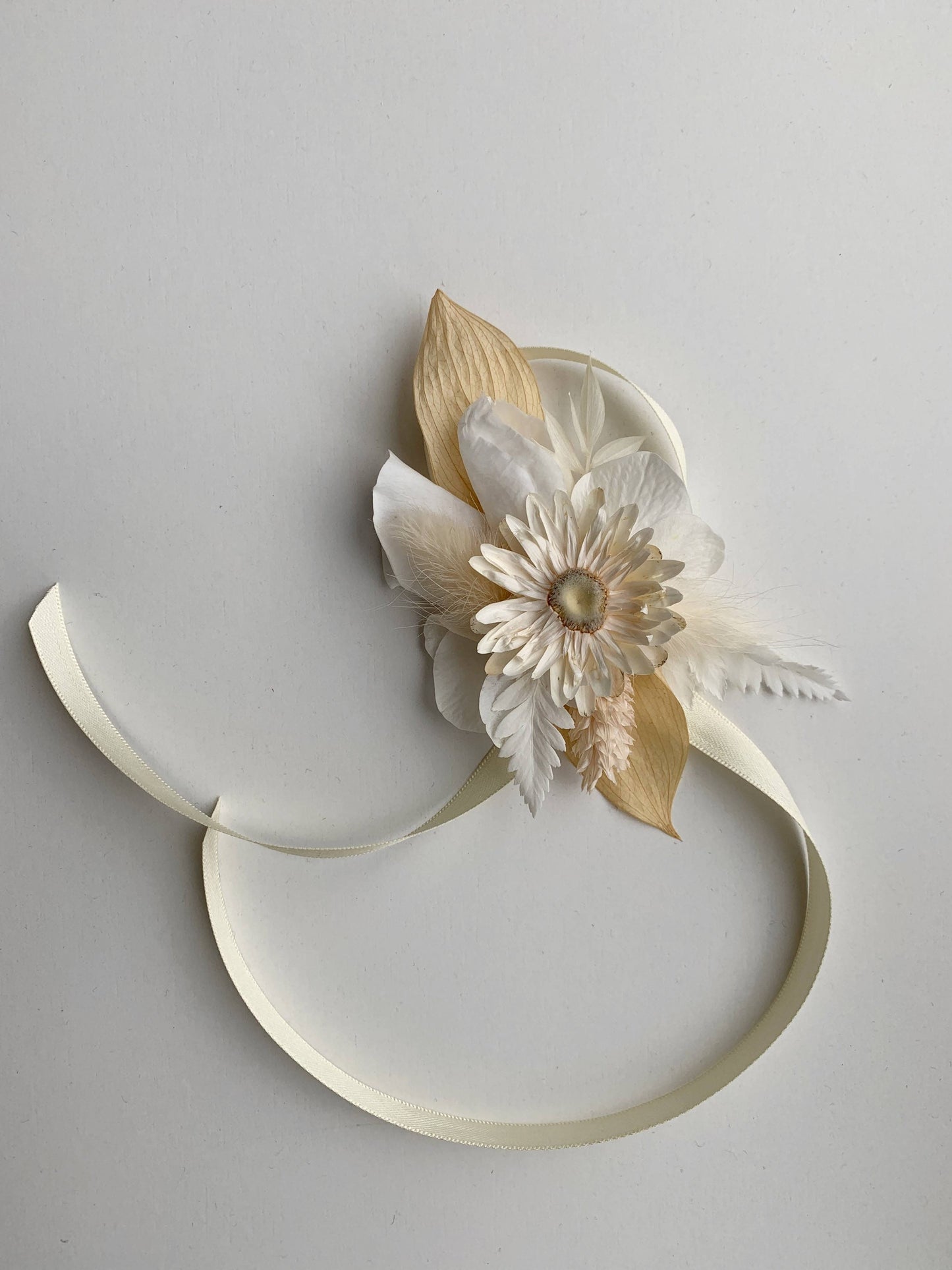 White Cotton Wedding Bouquet