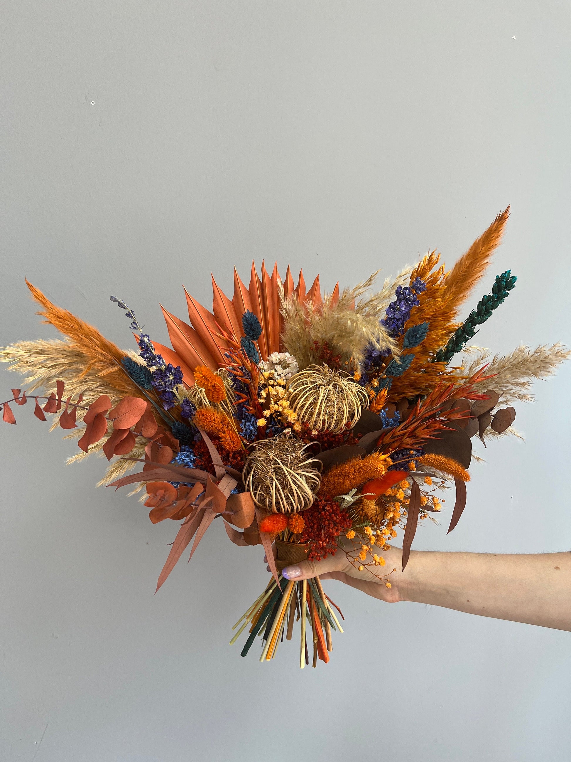 Rust & Navy Blue Bouquet