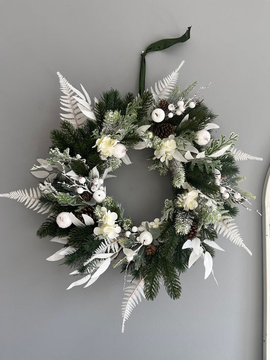 Christmas Wreath, Christmas Foliage Wreath, Christmas Decorations, Rustic Christmas, Holiday Wreath, Christmas Door Wreath, Winter Wreath