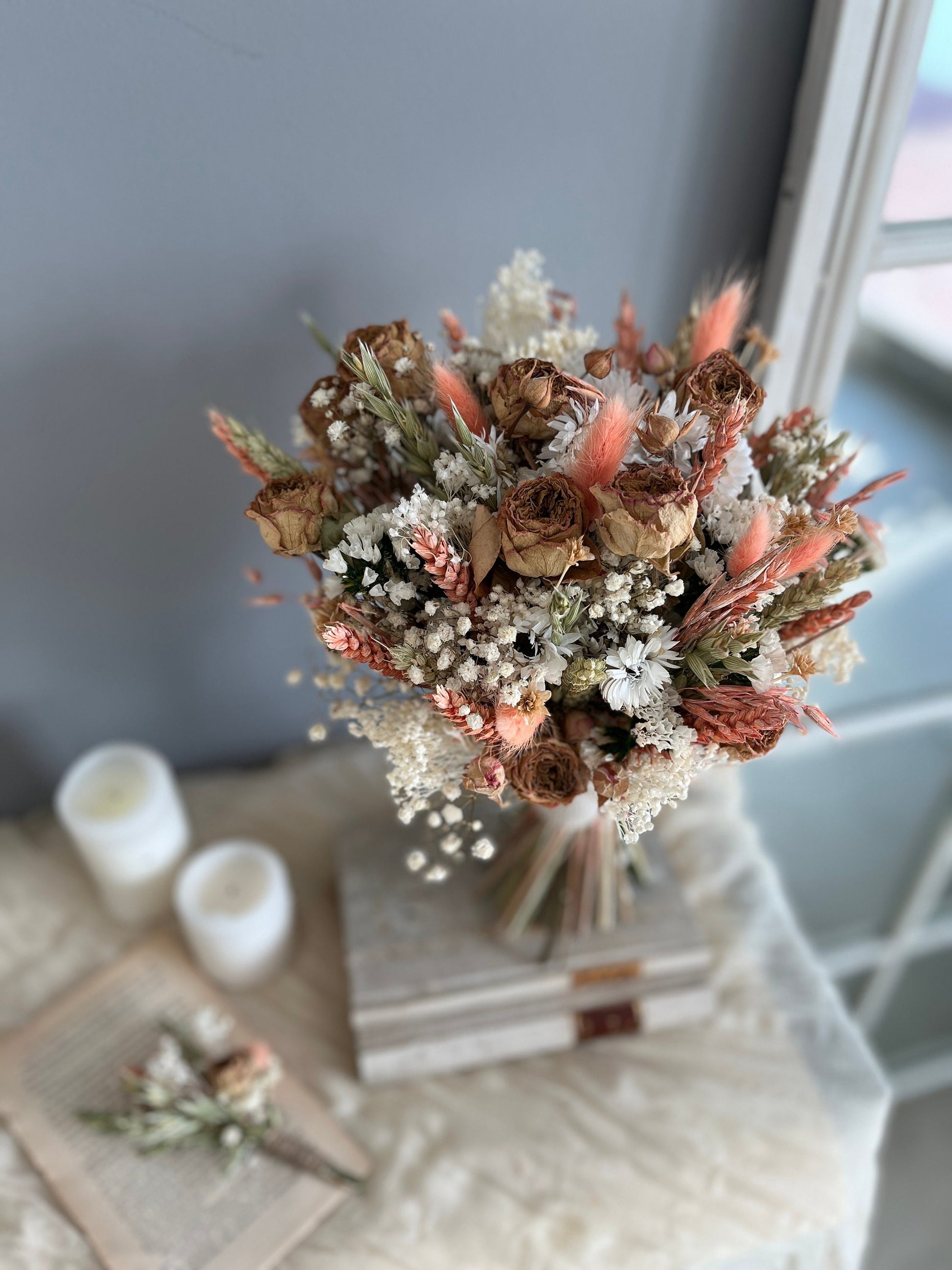 Peachy Rustic Bouquet