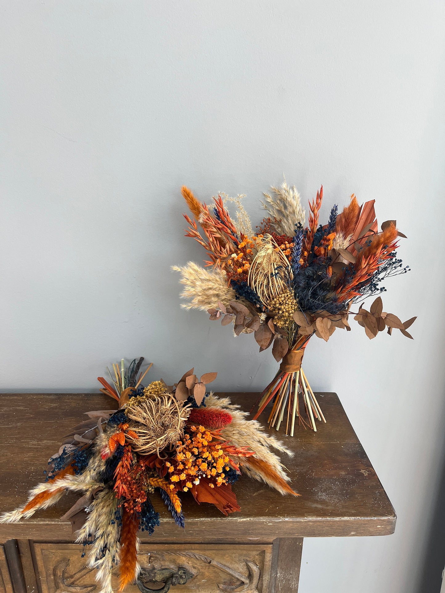 Rust & Navy Blue Bouquet