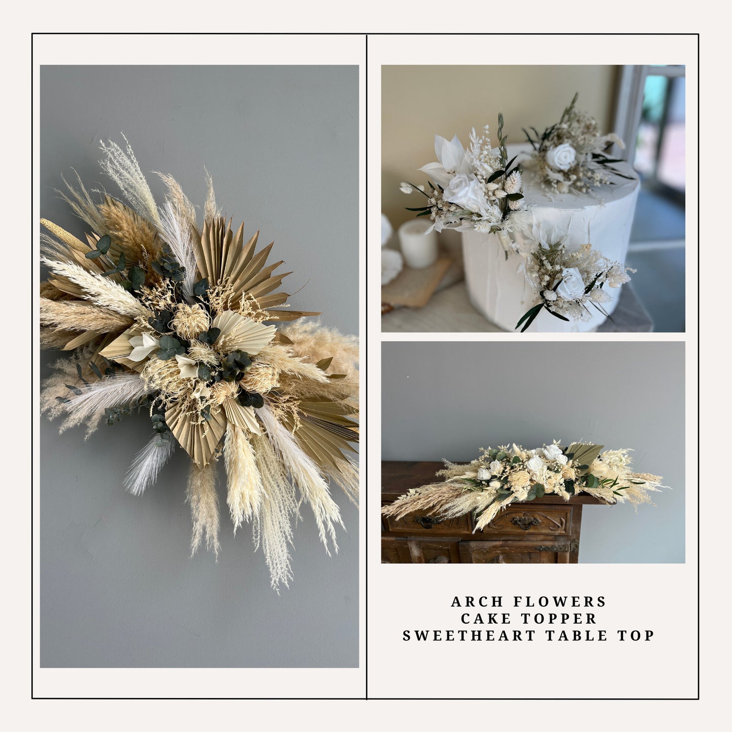 Boho Neutral Wedding Flowers