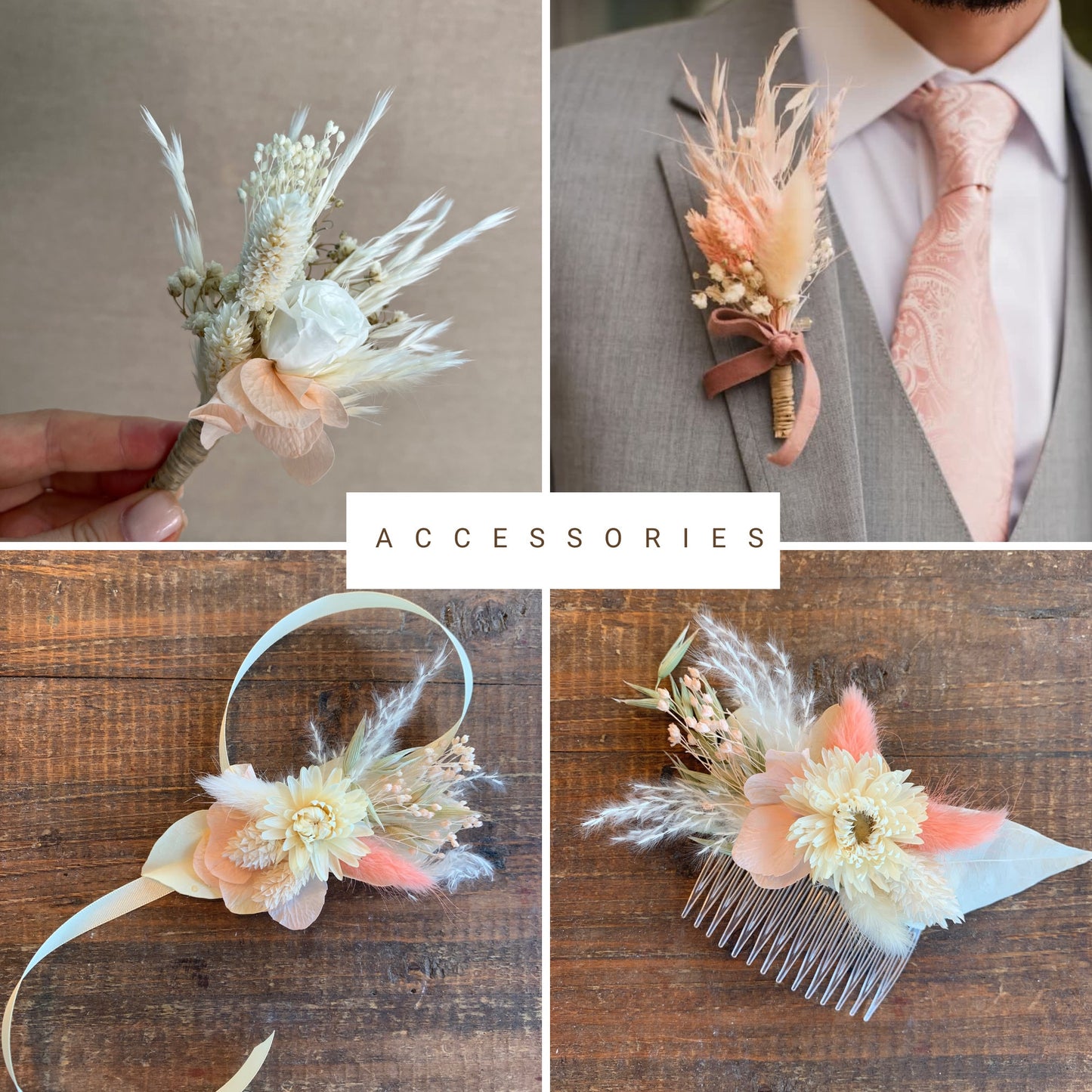 Peach Wedding Bouquet