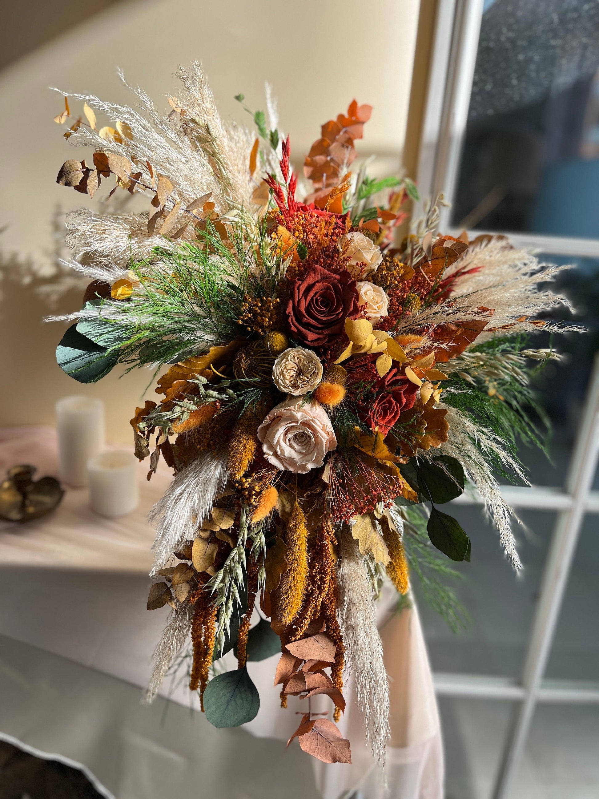 Cascade Rust Wedding Bouquet