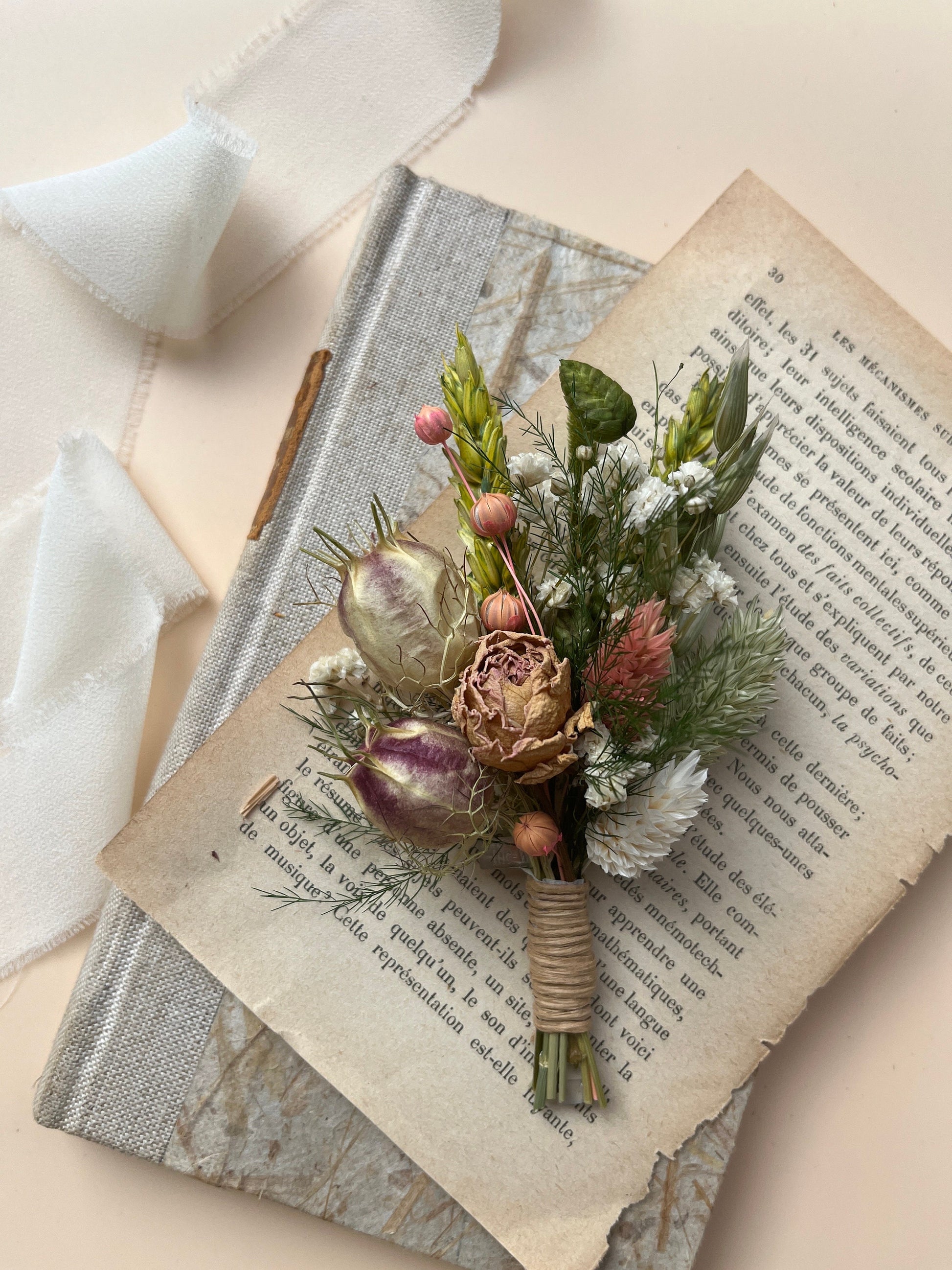 Rustic Bridal Bouquet Blush | Wildflower Wedding Flowers