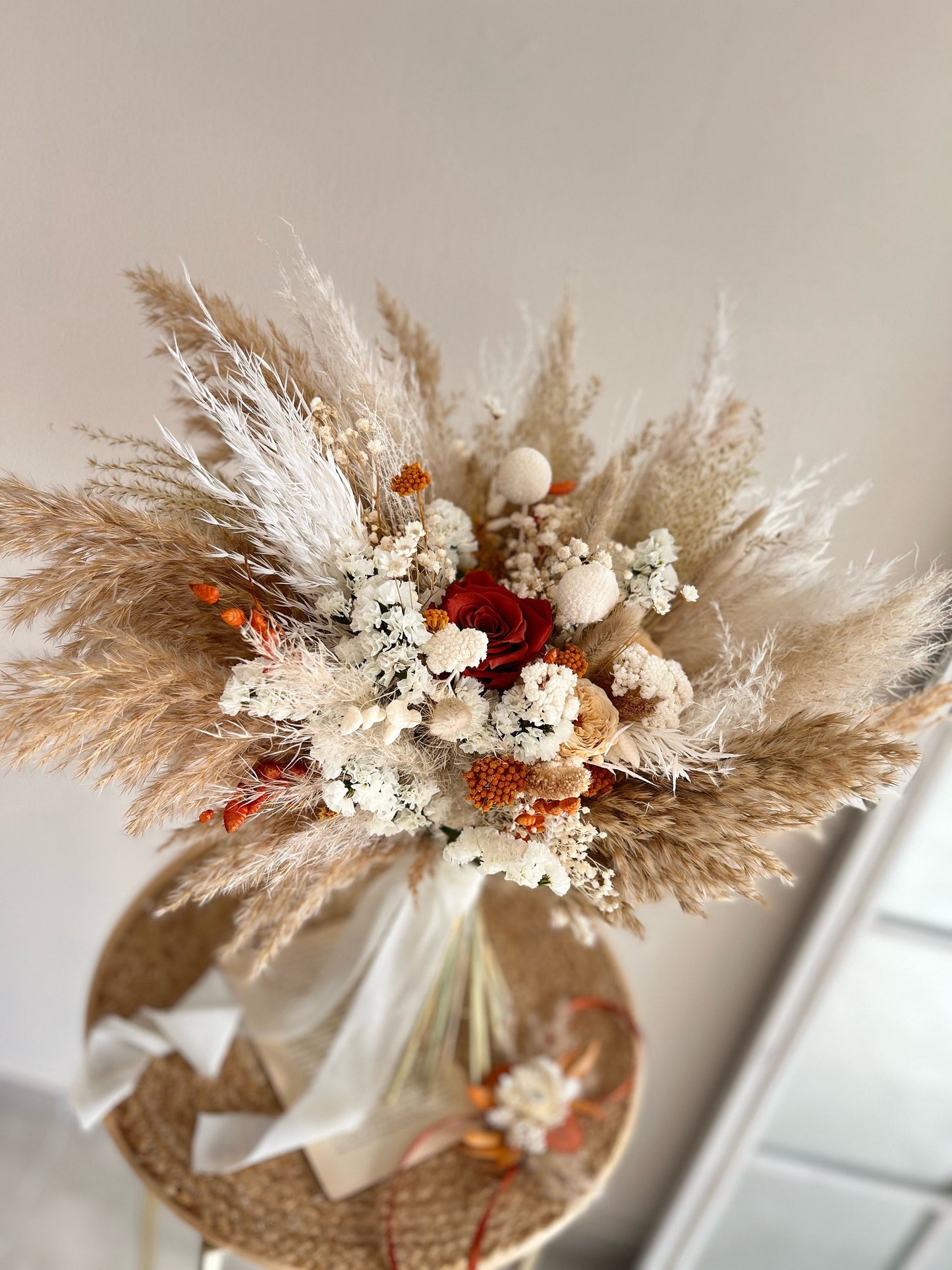 Neutral Boho Wedding Bouquet