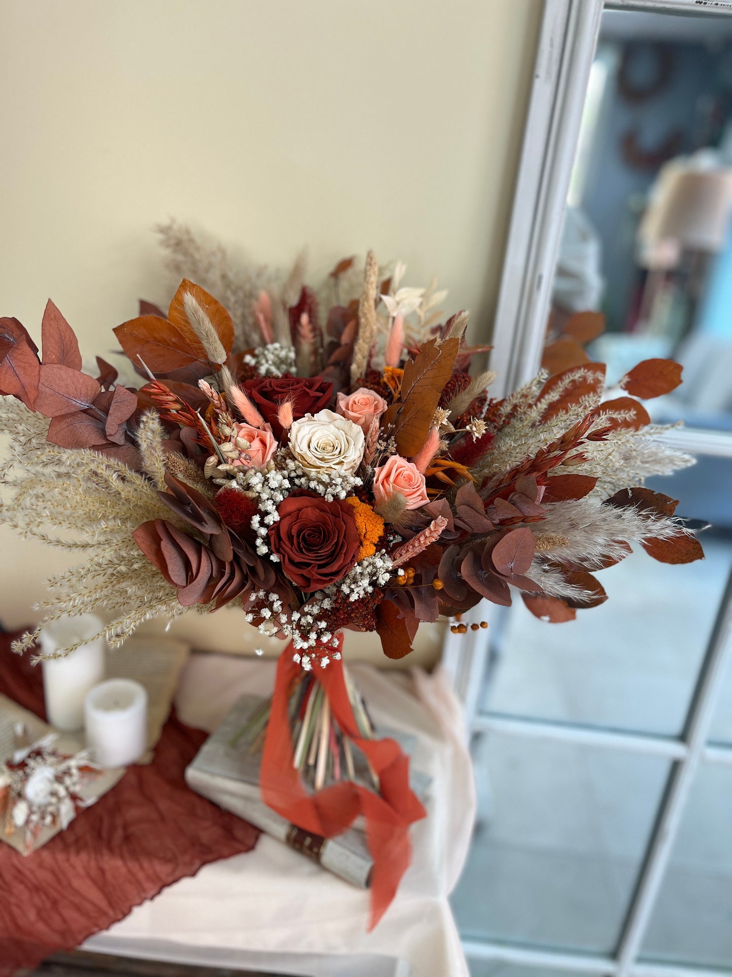 Fall Colored Wedding Bouquet