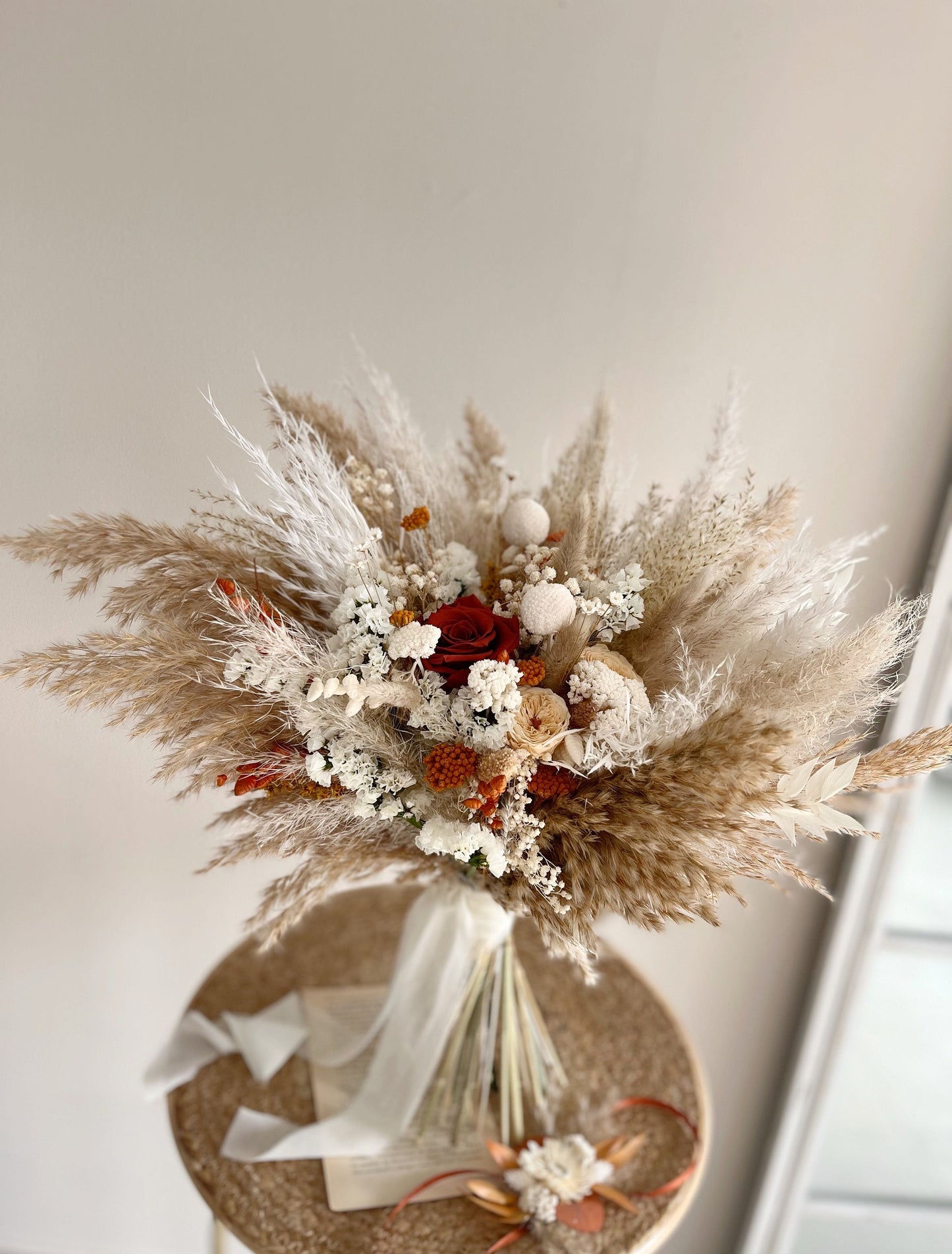 Neutral Boho Wedding Bouquet