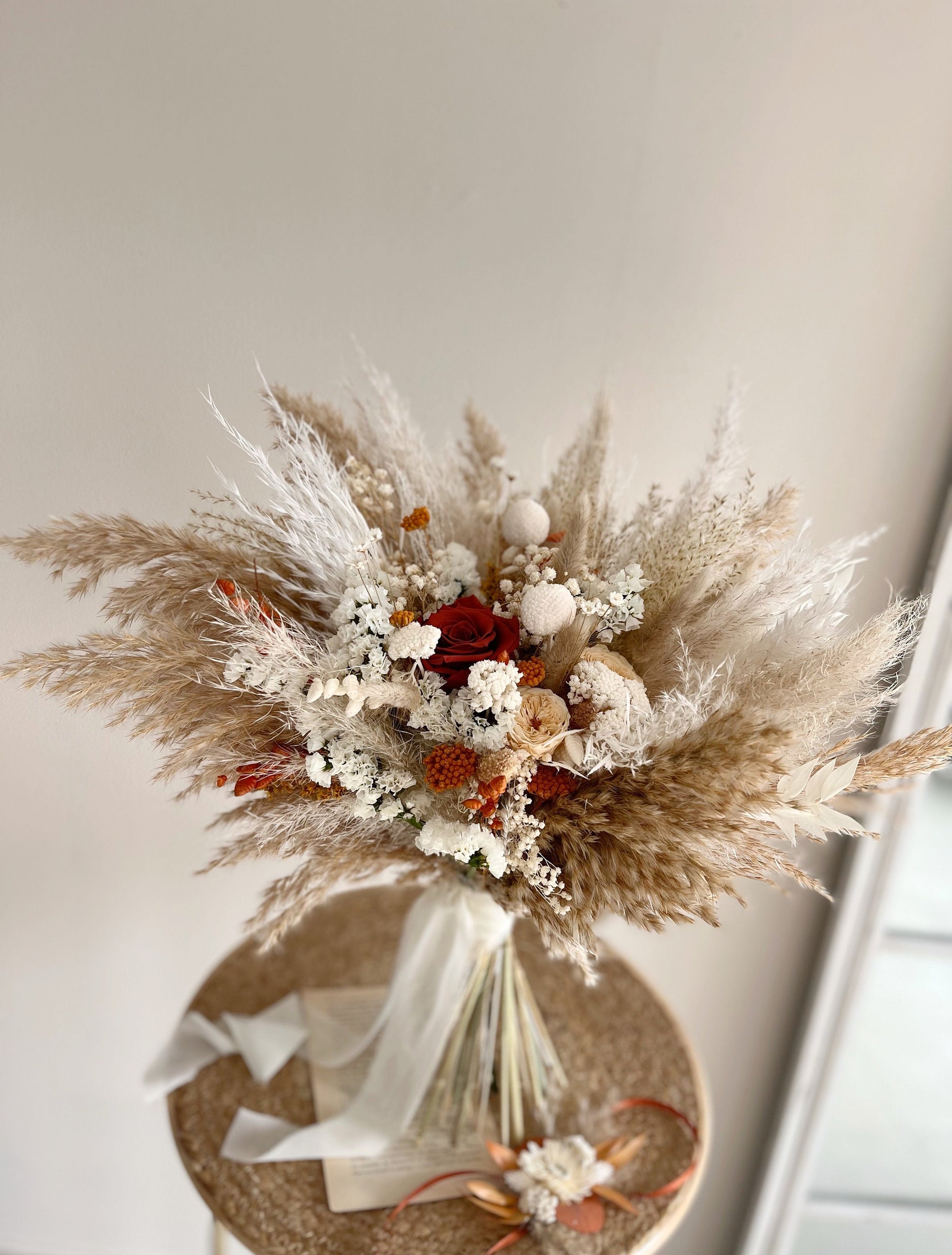 Neutral Boho Wedding Bouquet