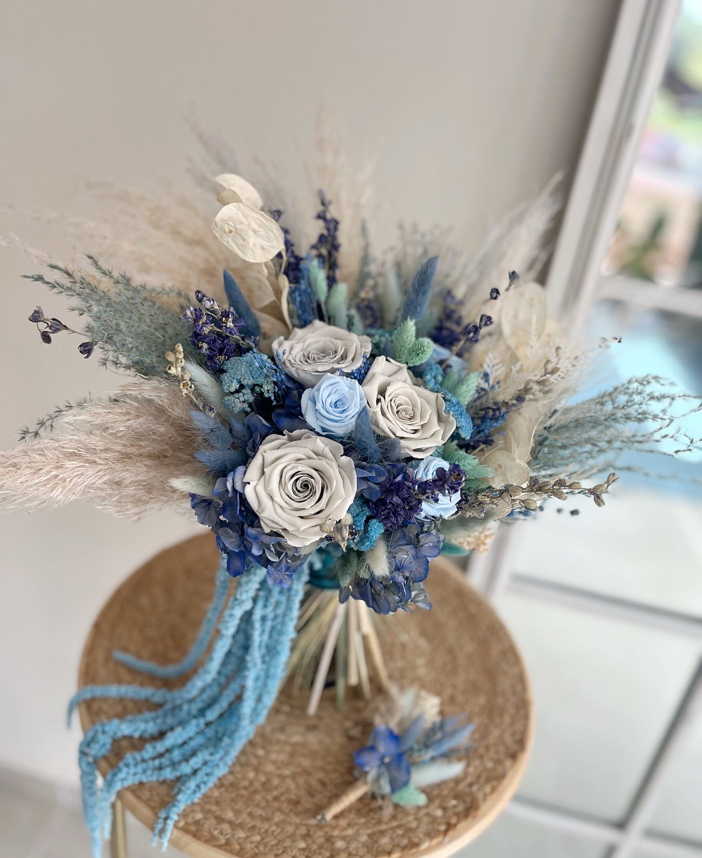 Ice Blue Bridal Bouquet
