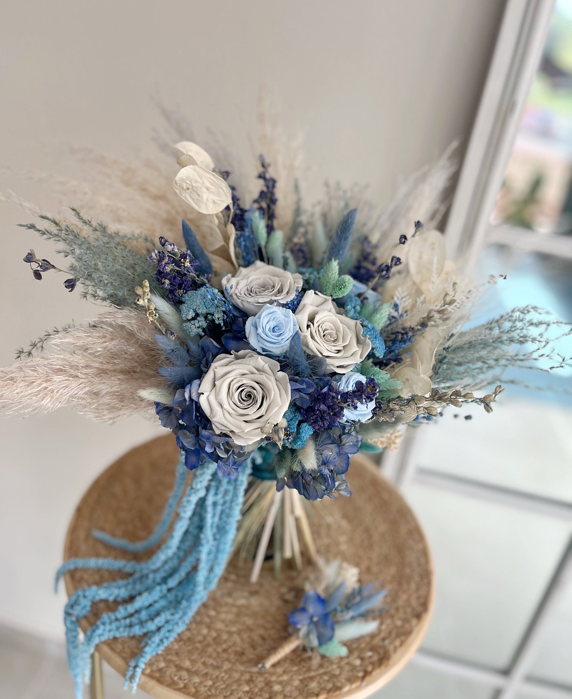 Ice Blue Bridal Bouquet
