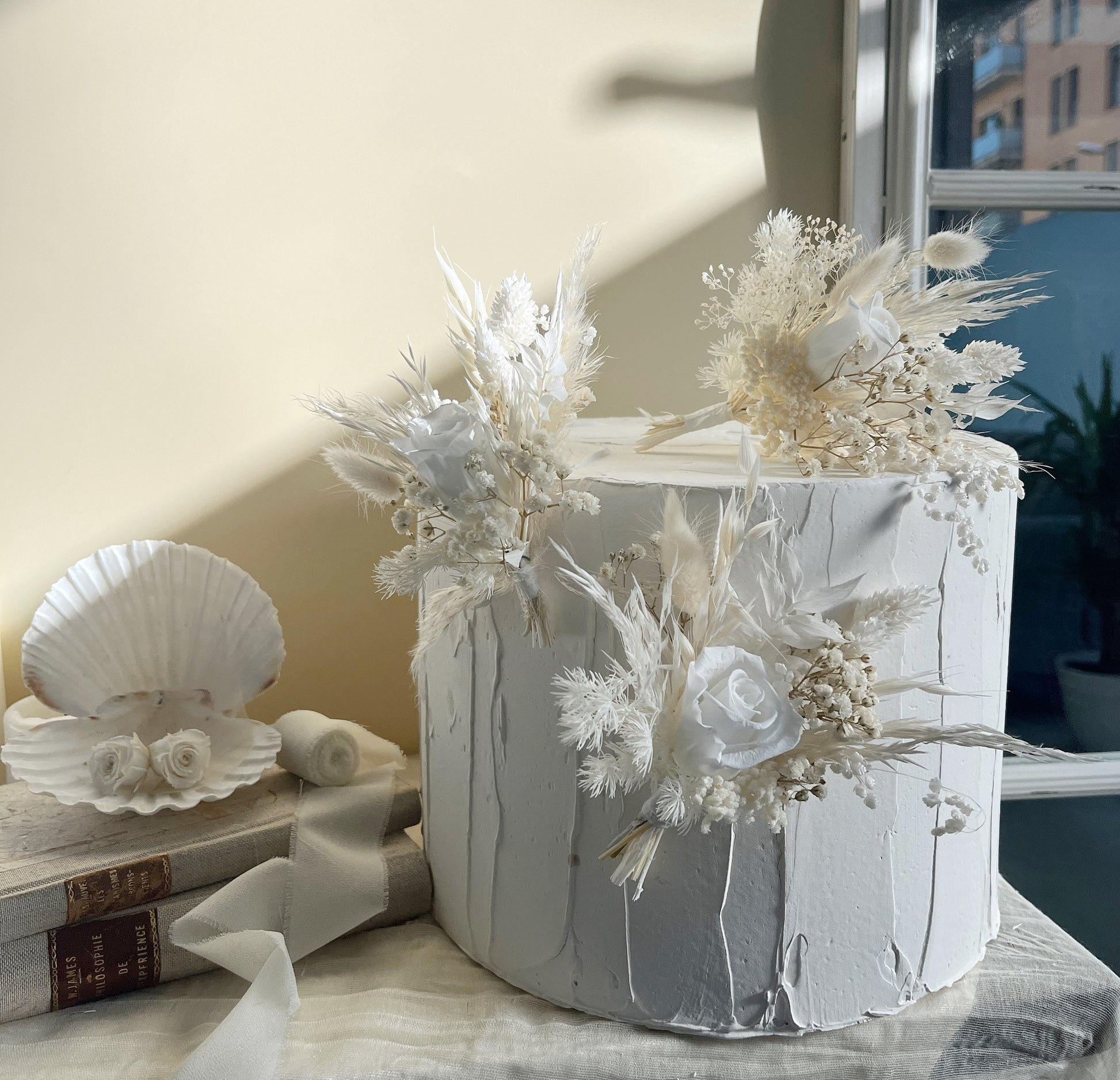 White Roses Bridal Bouquet