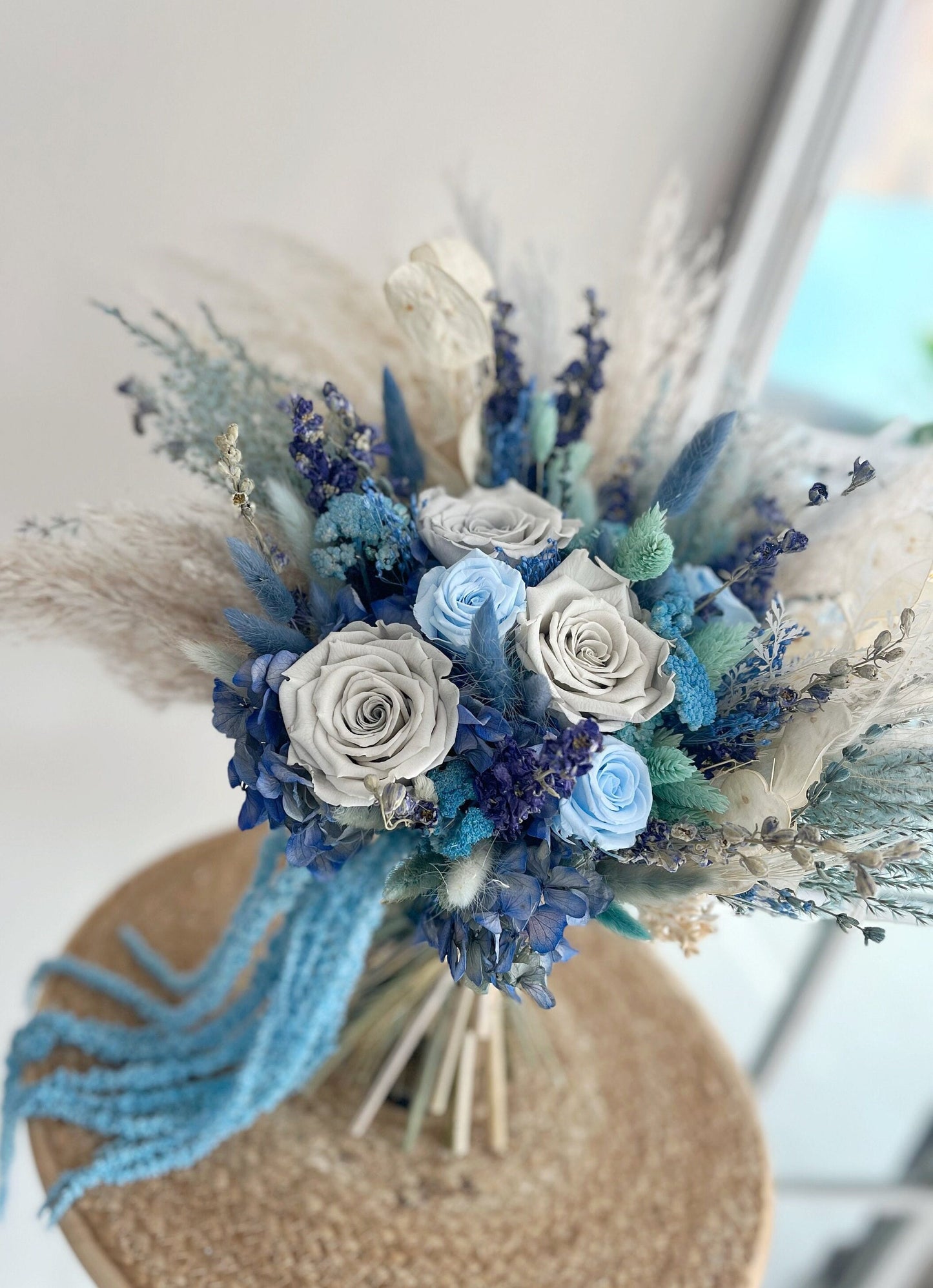 Ice Blue Bridal Bouquet