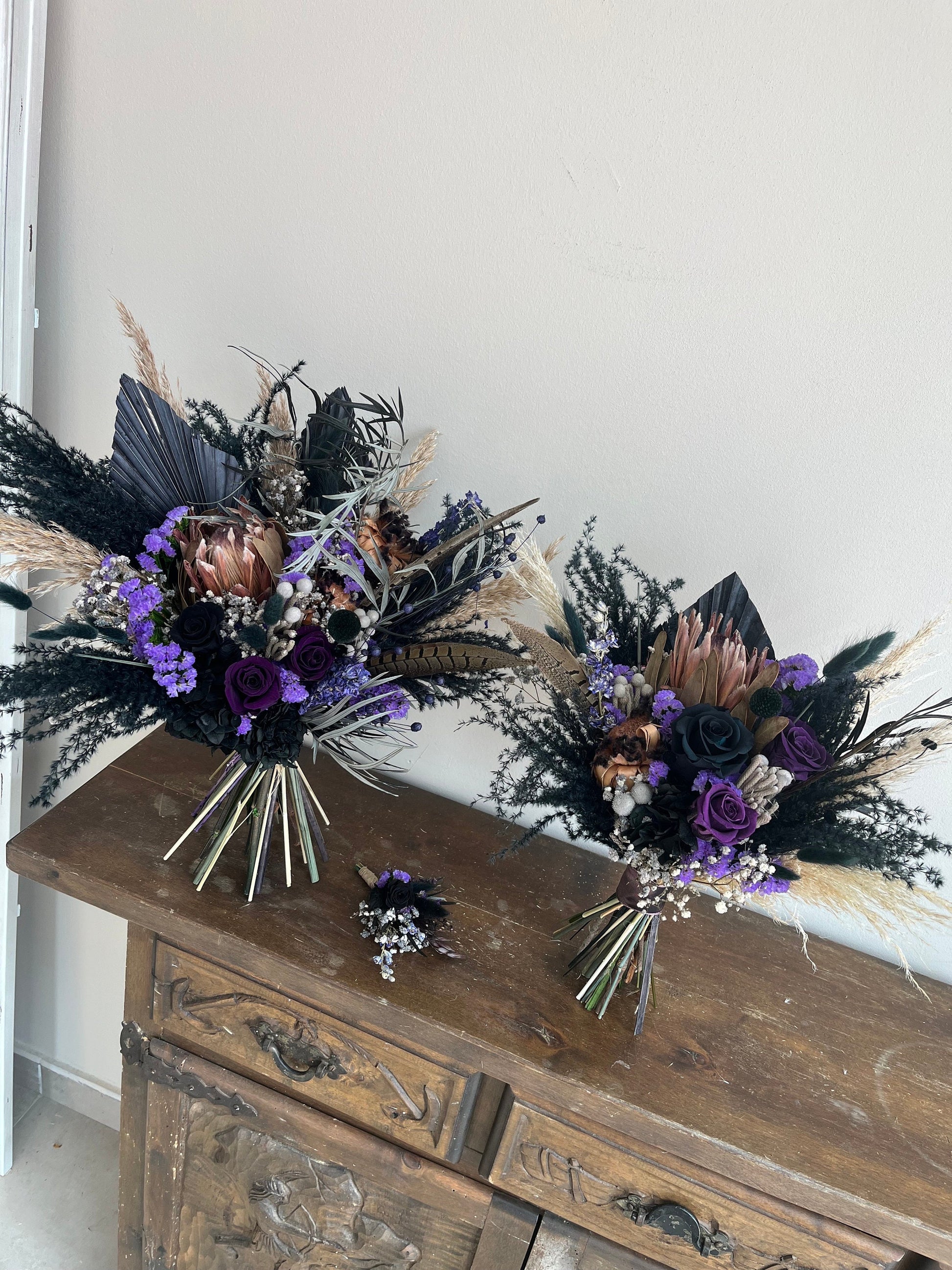 Black &Purple Wedding Bouquet
