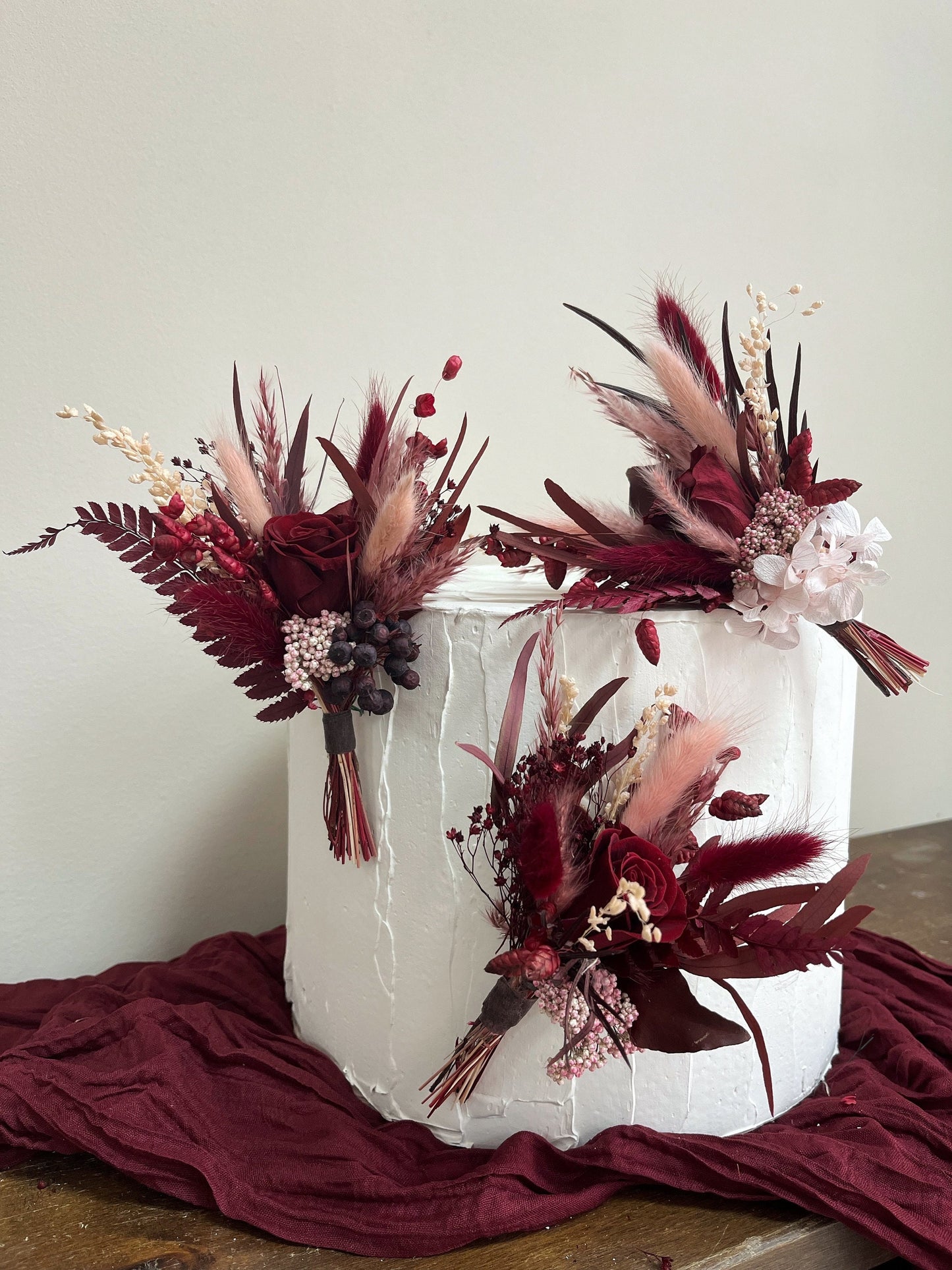 Burgundy & Blush Pink Wedding Flowers