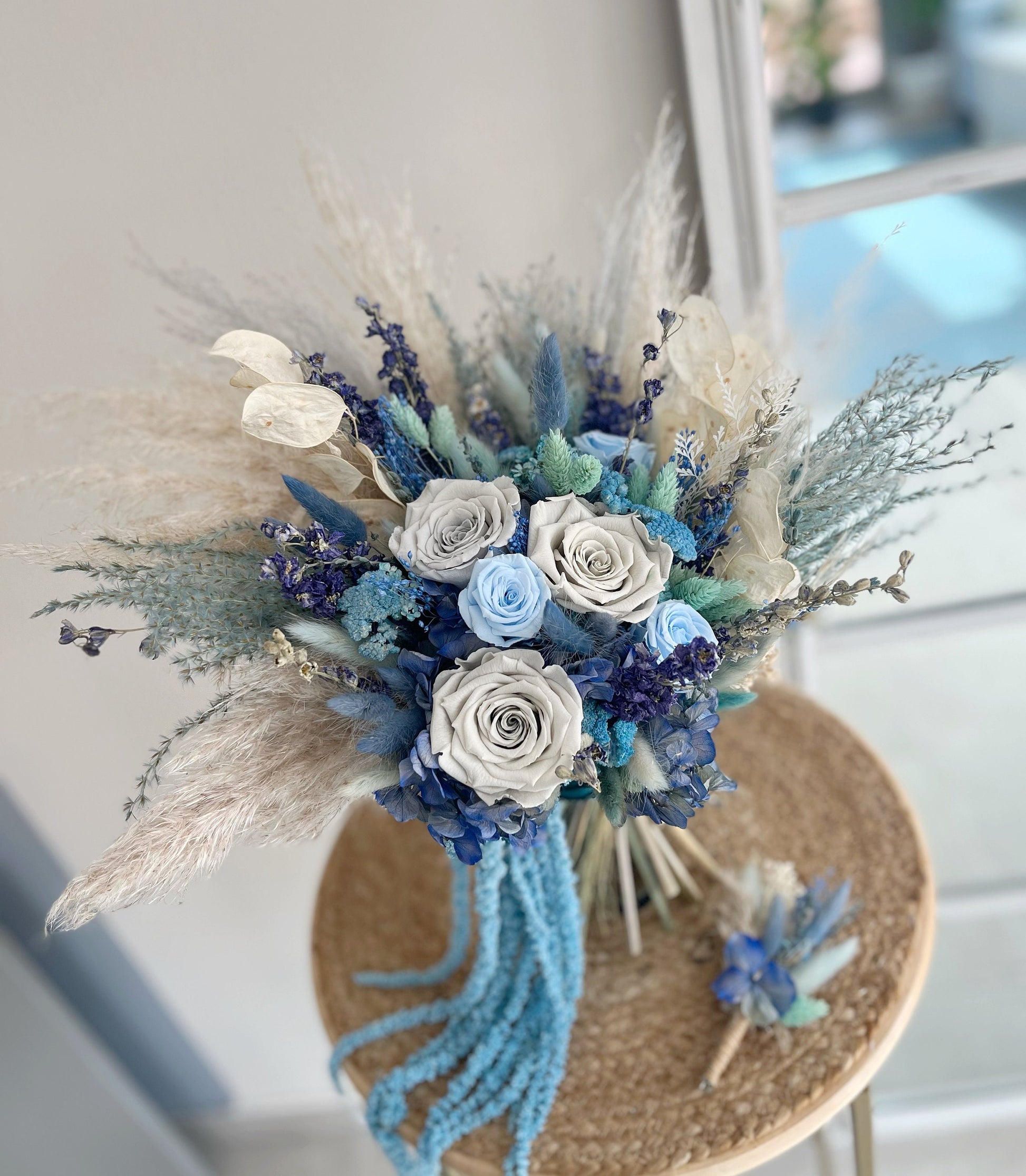 Ice Blue Bridal Bouquet