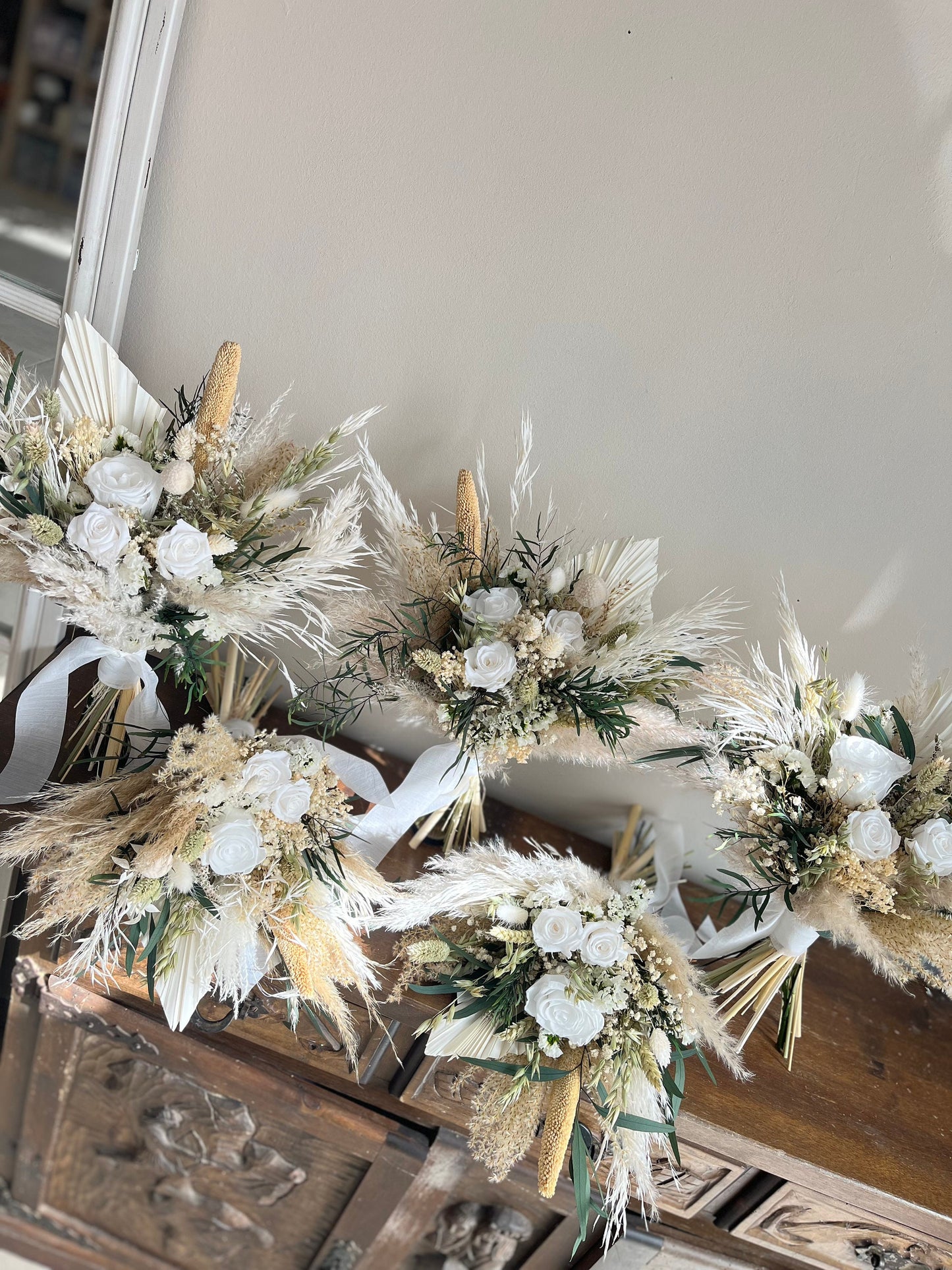Boho Neutral Wedding Flowers